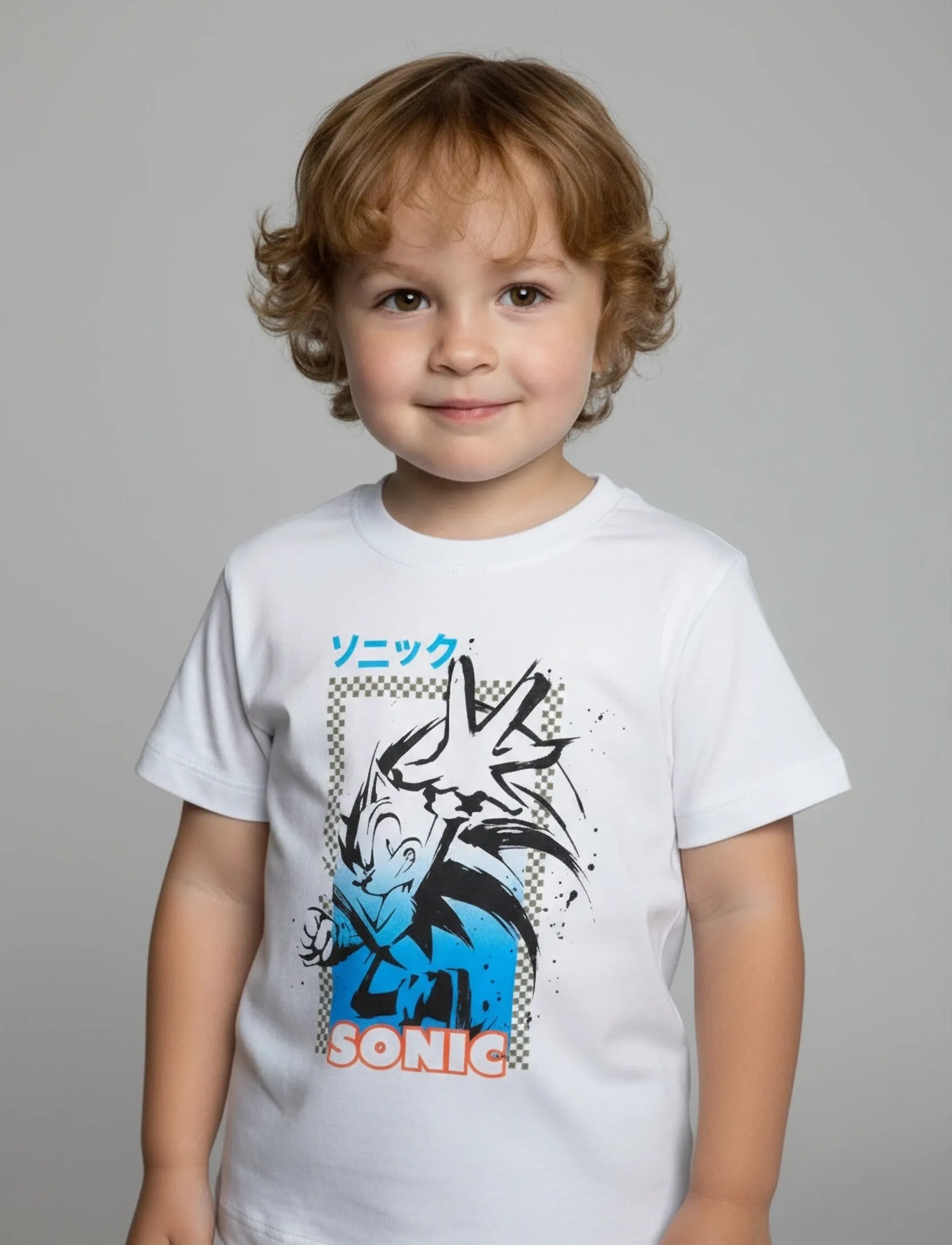 Sonic Tshirt, 110, White, T-Shirts > Kortærmede, Børn