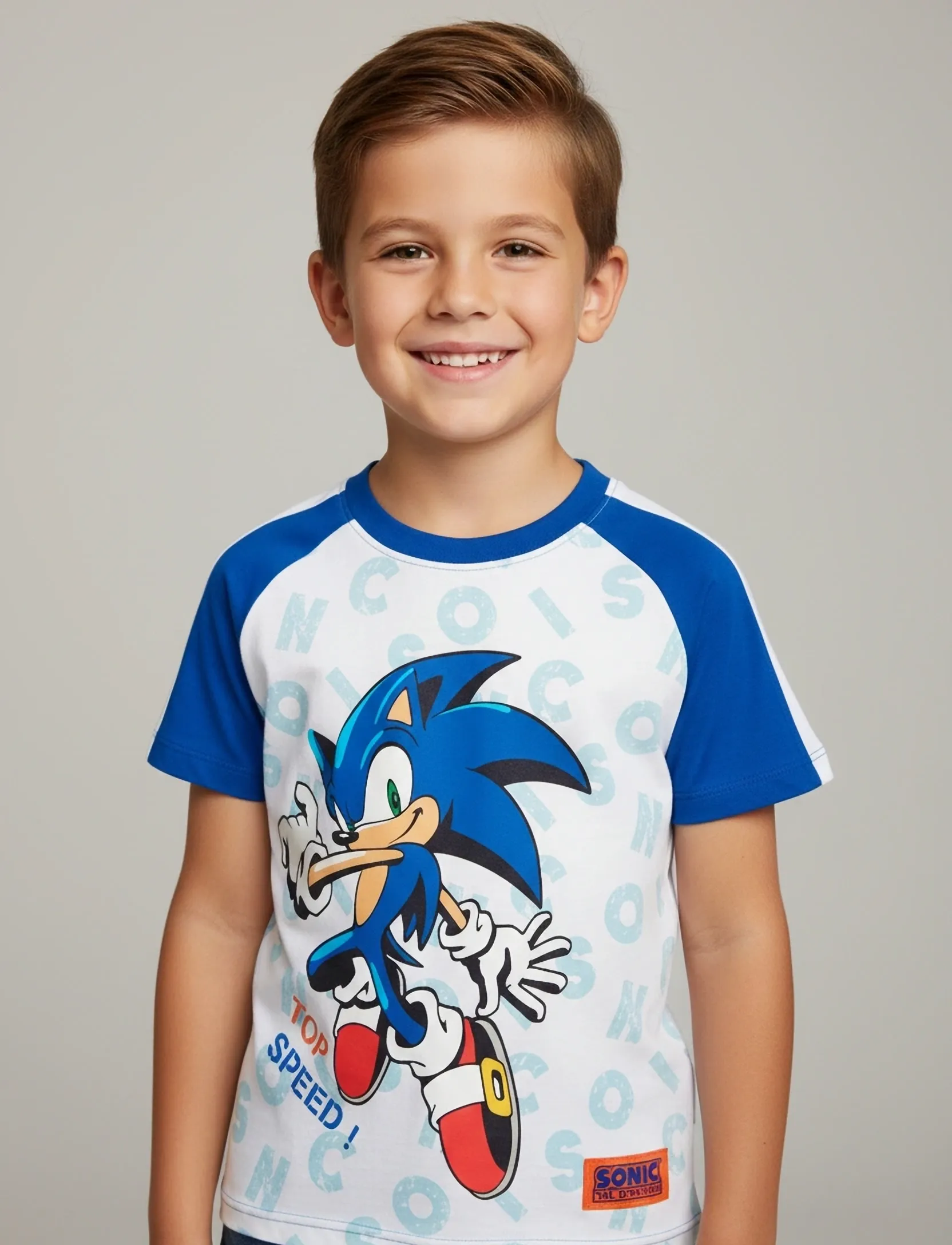 Sonic Tshirt, 152, White, T-Shirts > Kortærmede, Børn