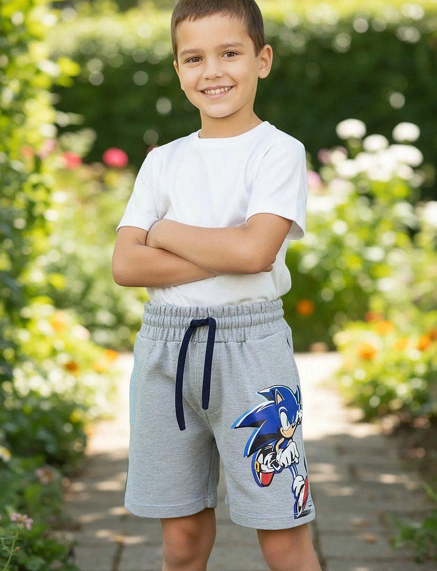 Sonic - PANTS - sweatshorts - lgrey - 0