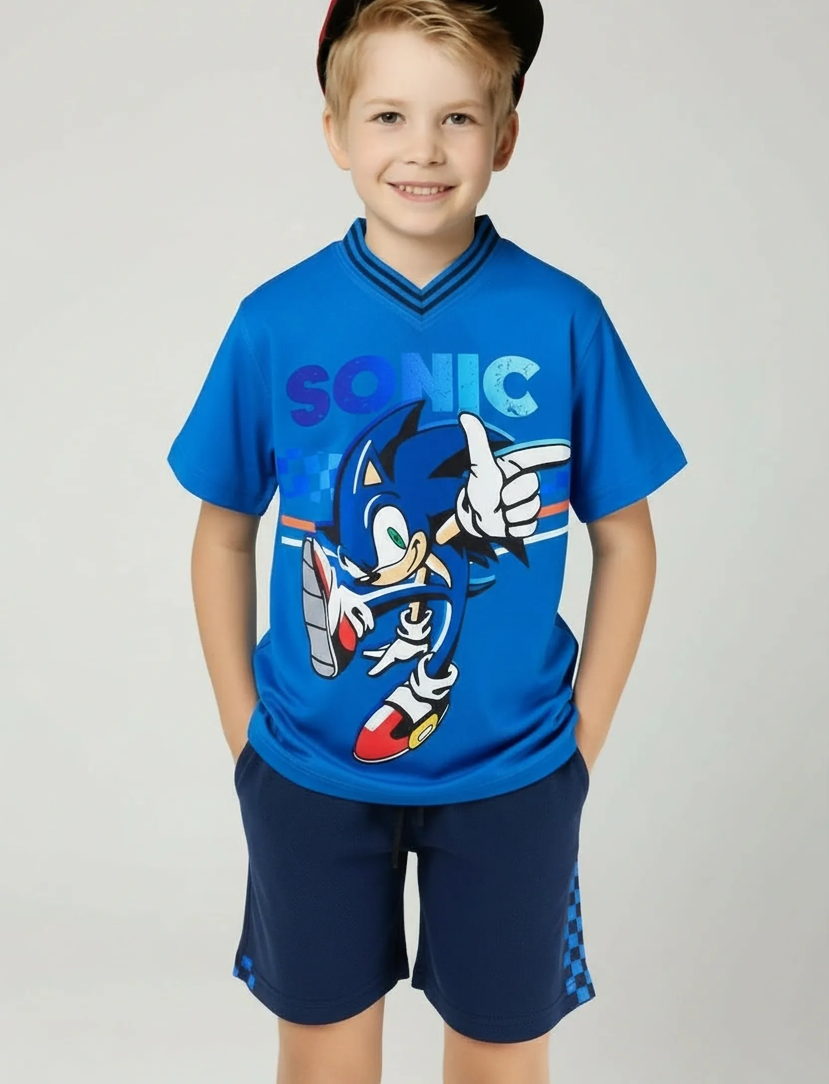 Sonic Set, 104, Blue, Sæt > Sæt Med Kortærmet T-Shirt, Børn