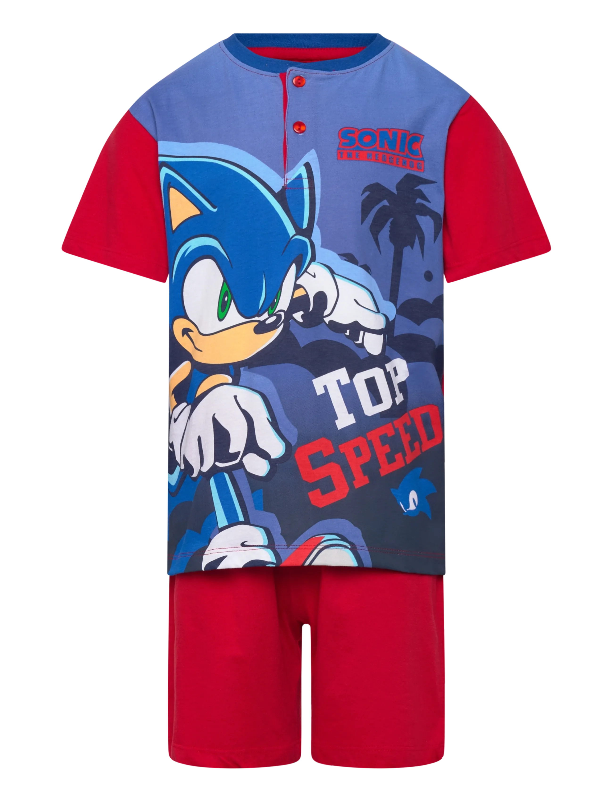 Sonic Pyjama, 128, Red, Pyjamas > Pyjamas-Sæt, Børn