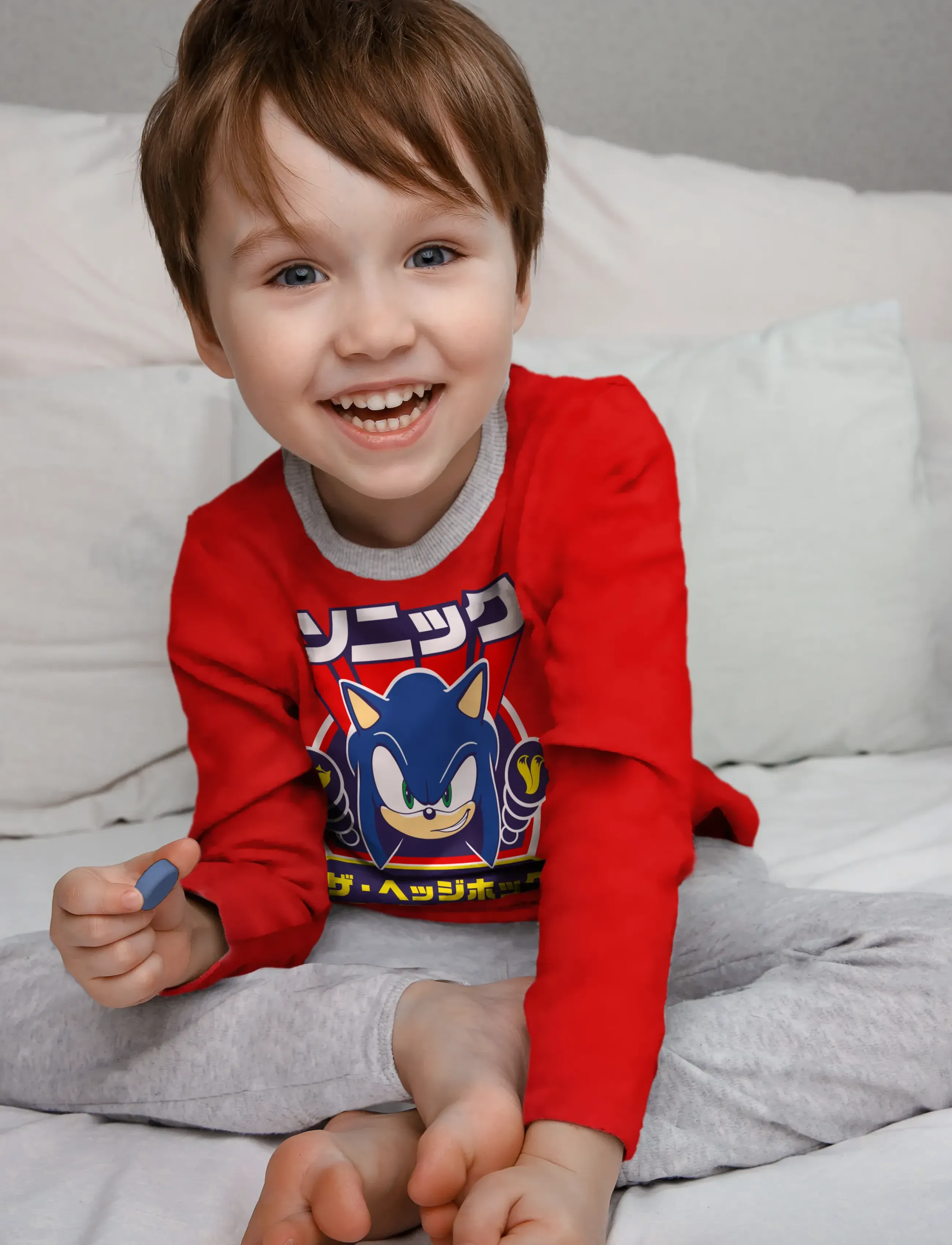 Sonic Pyjama, 98, Red, Pyjamas > Pyjamas-Sæt, Børn
