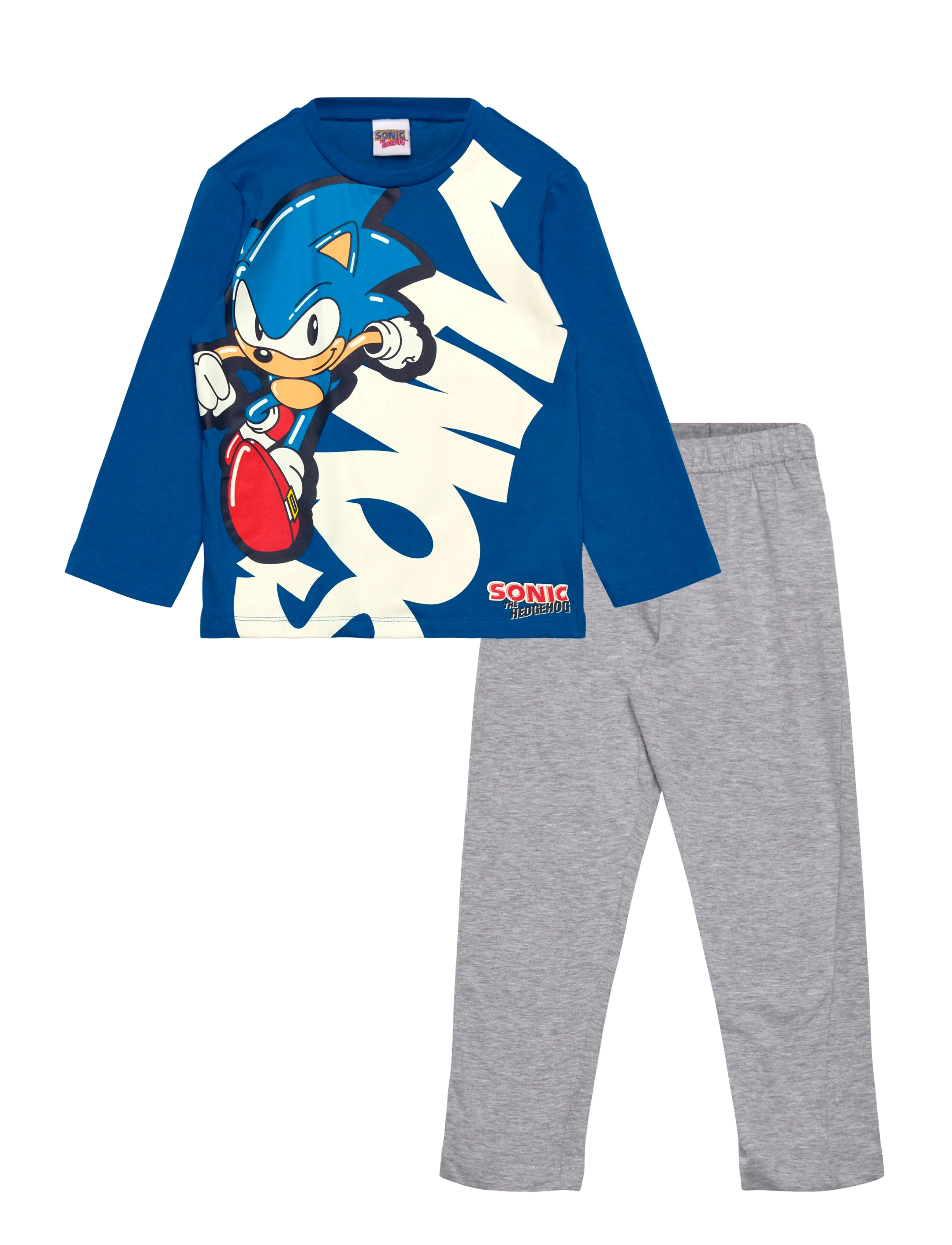 Sonic Pyjama, Børn, Pyjamas Sæt, Blå, Str: 128