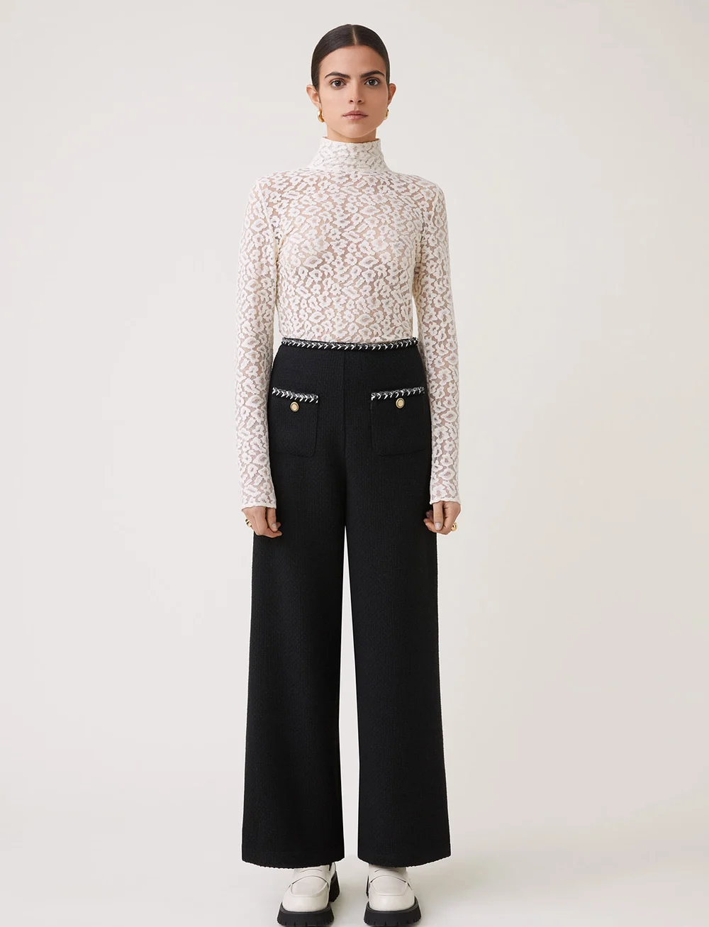 SUNCOO Paris - Joy - wide leg trousers - noir - 0