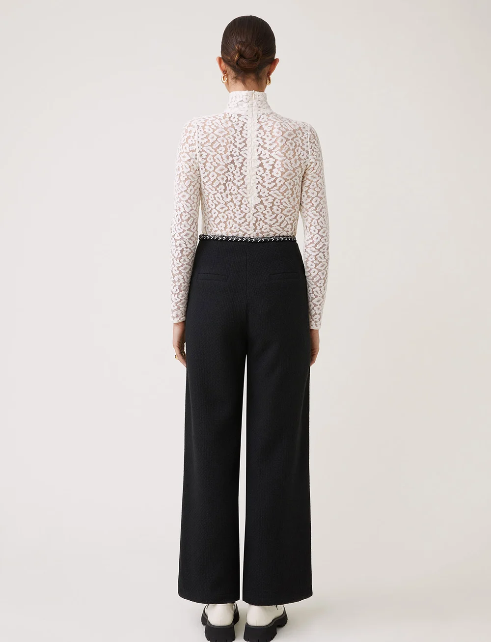 SUNCOO Paris - Joy - wide leg trousers - noir - 3