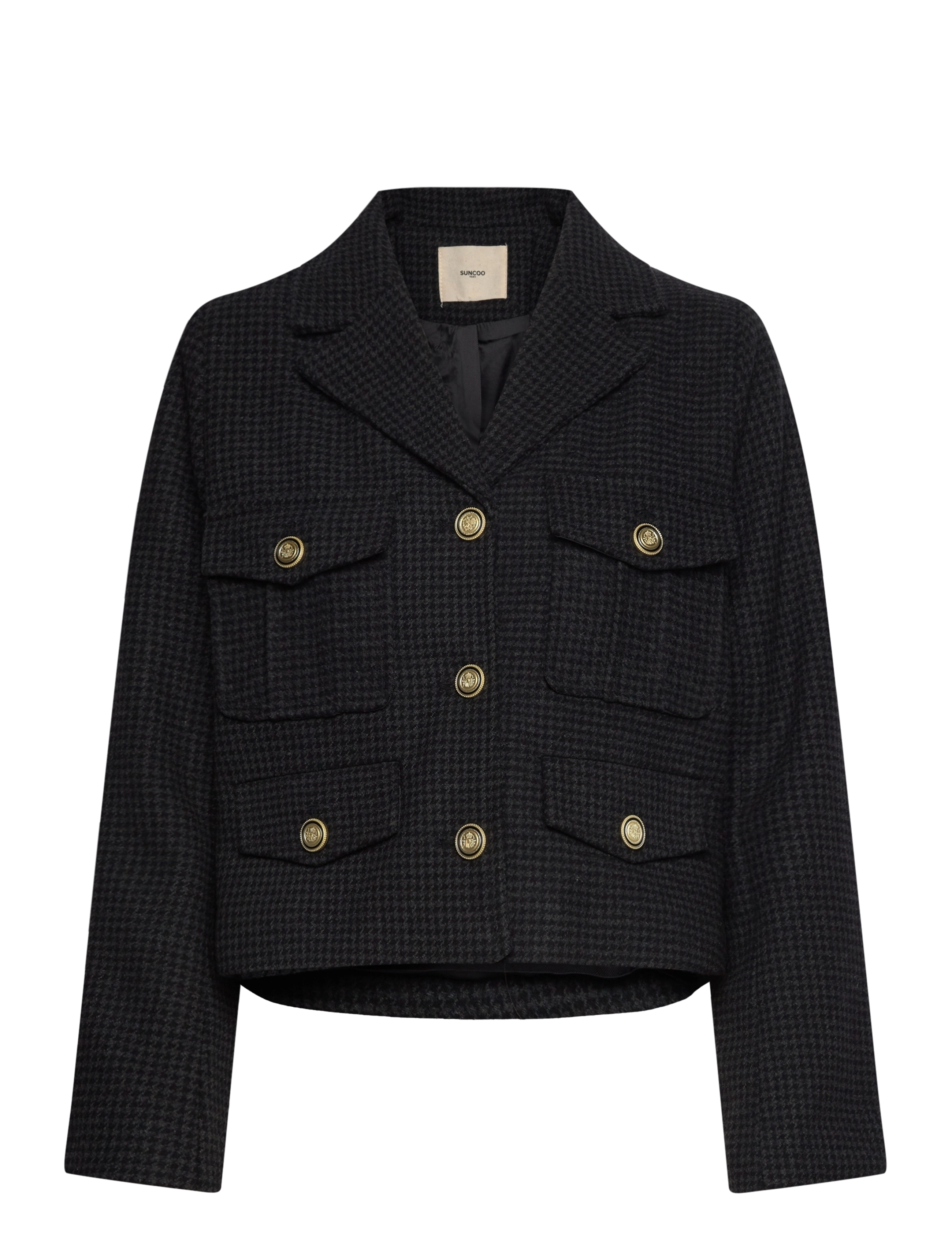 SUNCOO Paris Darcy - Cropped-Blazer - CARBONE / black