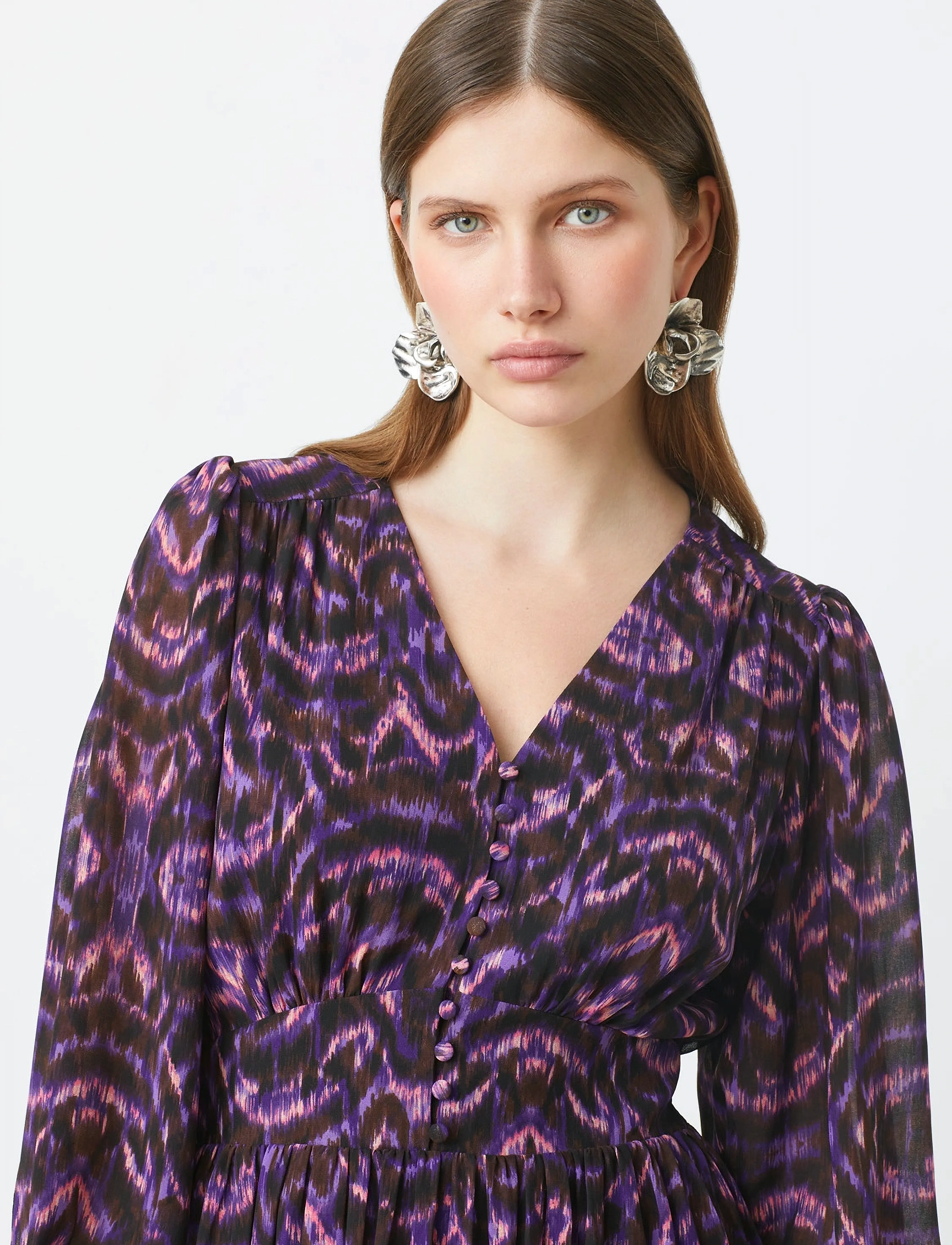 SUNCOO Paris - Celya - midi dresses - violet - 3