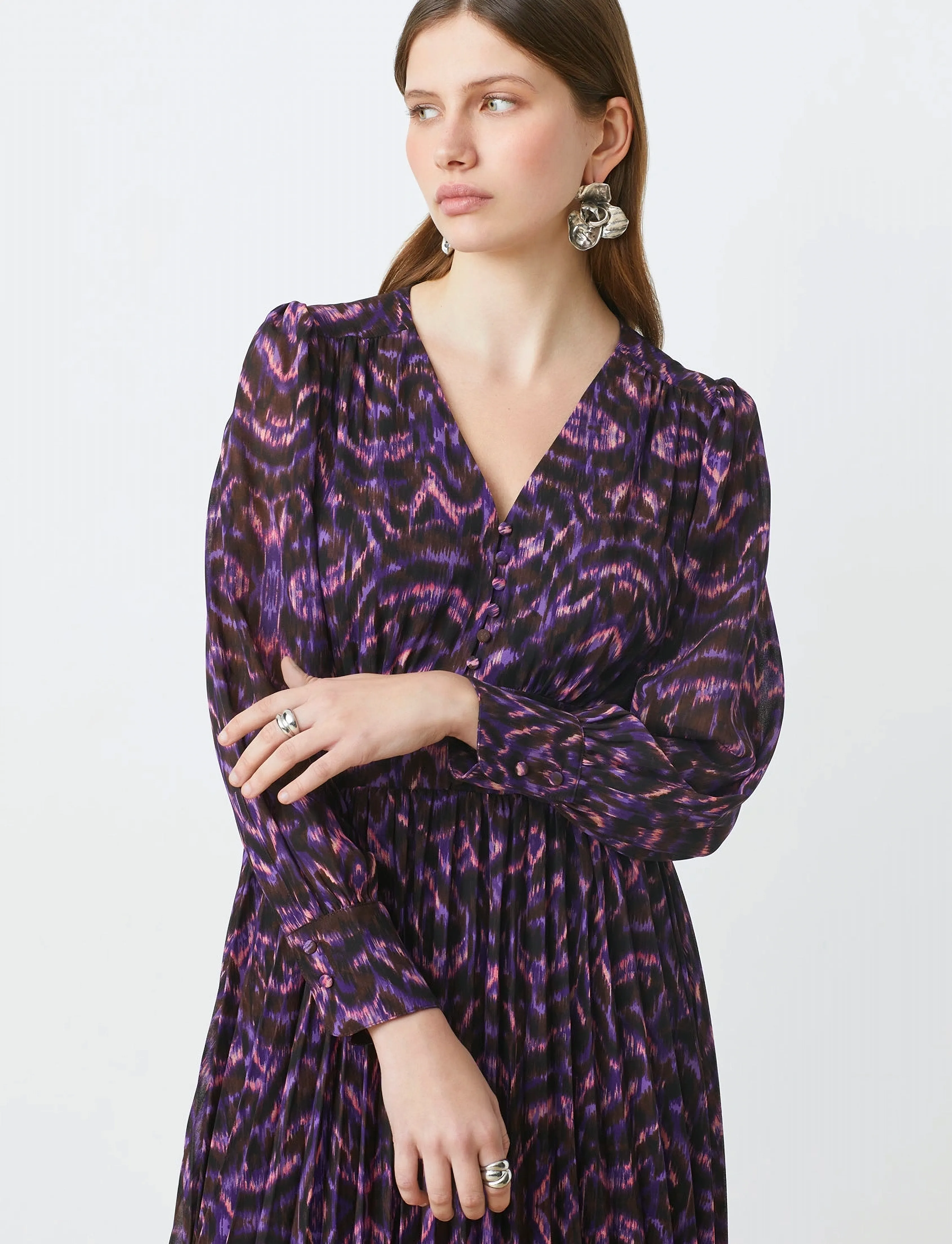 SUNCOO Paris - Celya - midi dresses - violet - 4
