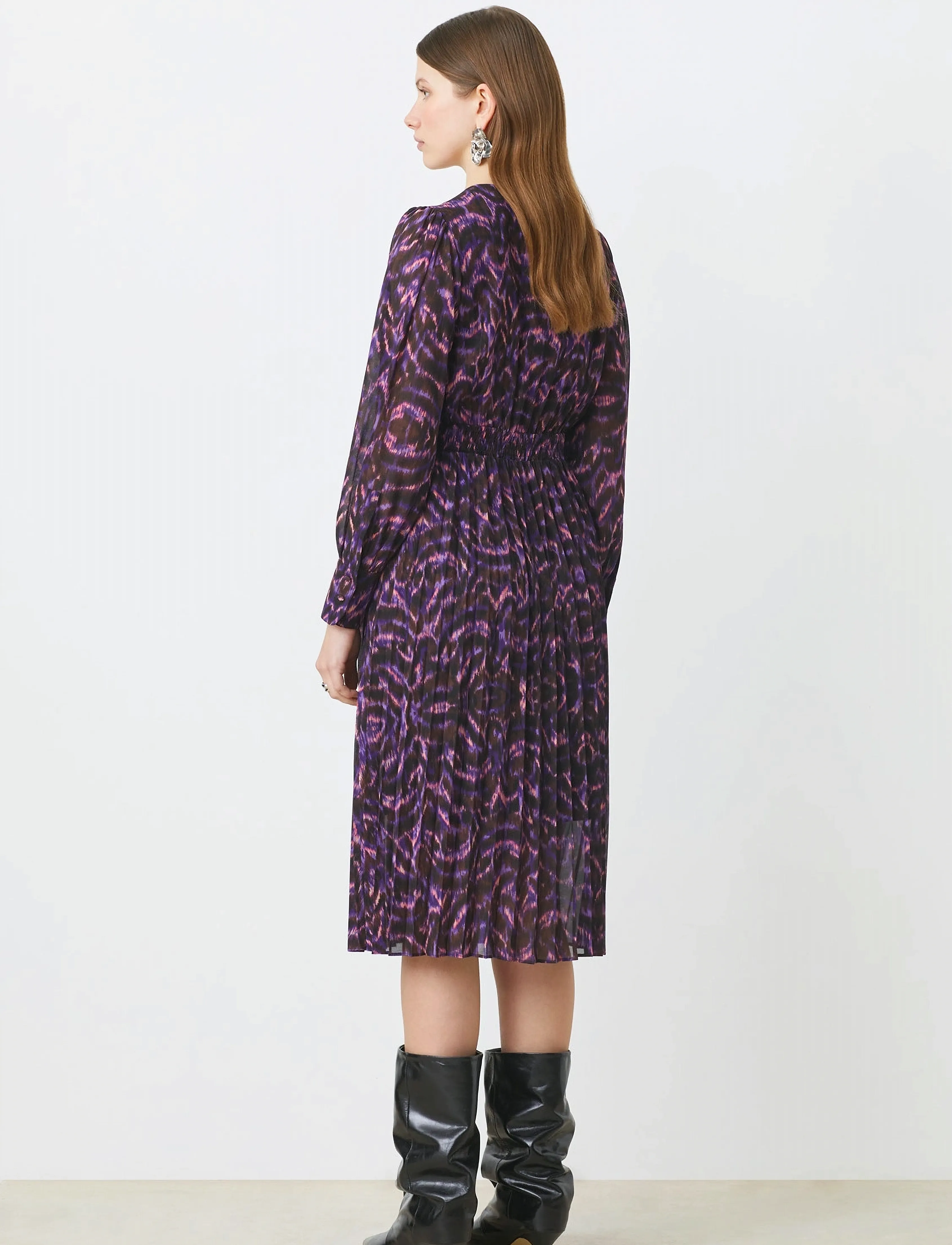 SUNCOO Paris - Celya - midi dresses - violet - 5