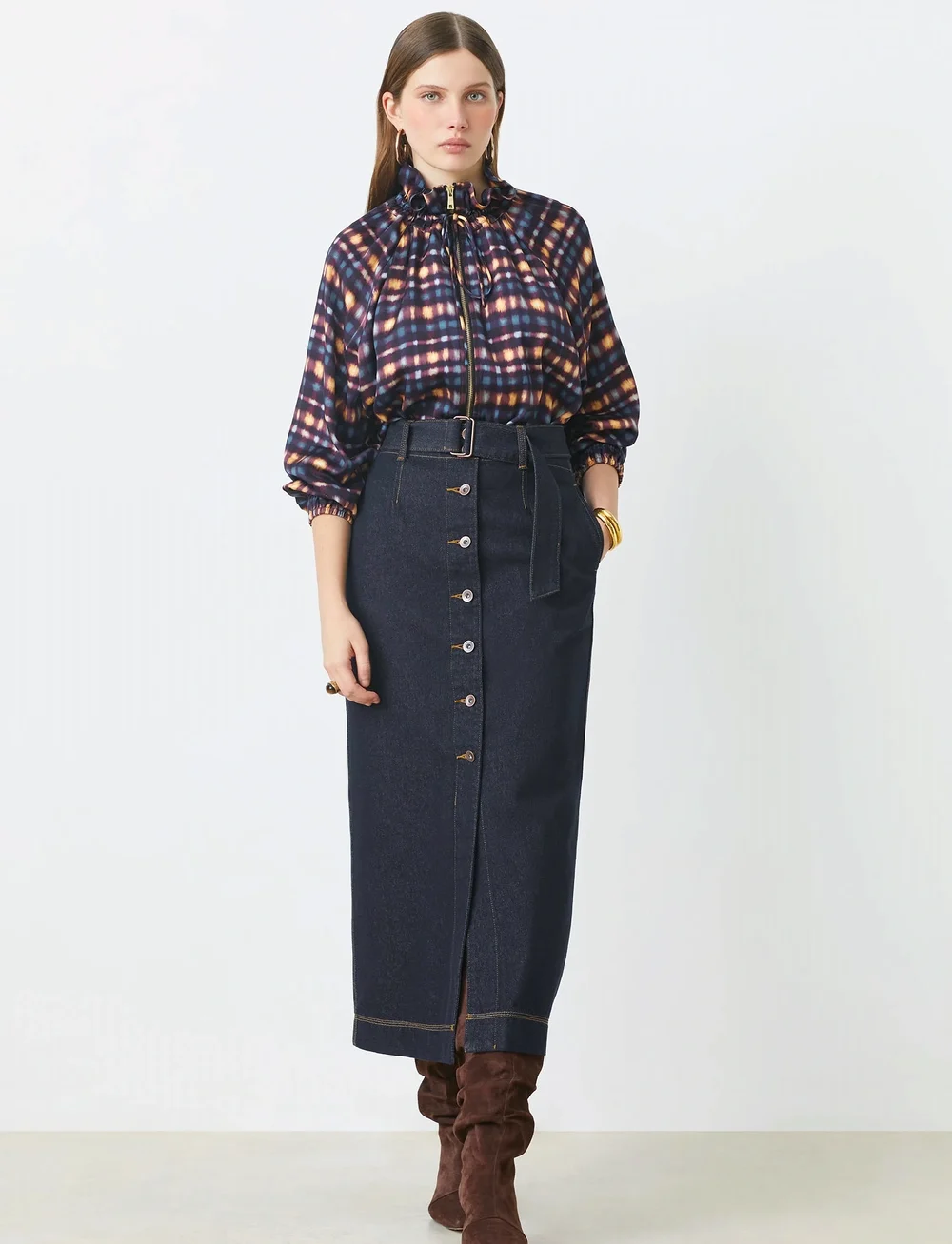 SUNCOO Paris - Fancy - jeansröcke - bleu jeans - 0