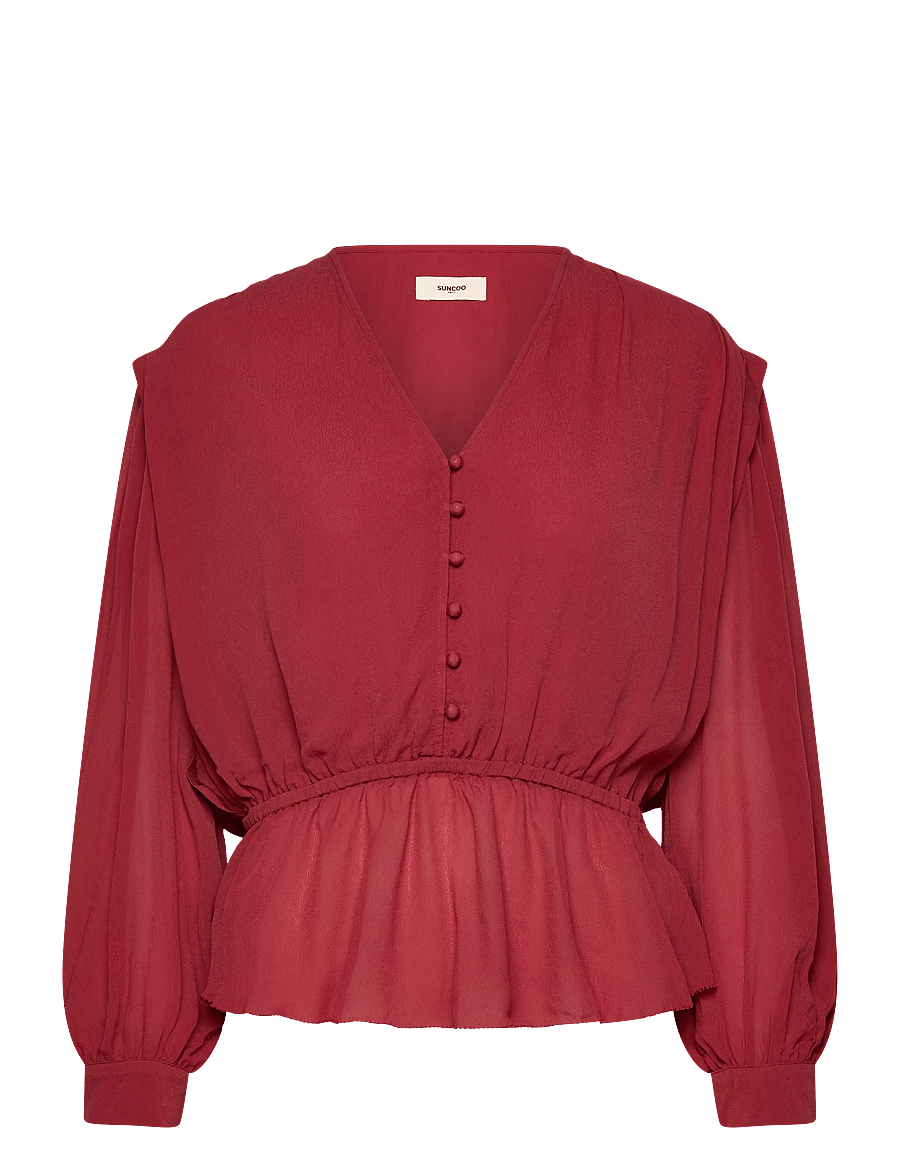 SUNCOO Paris - Linsay - langärmelige blusen - terracotta - 0