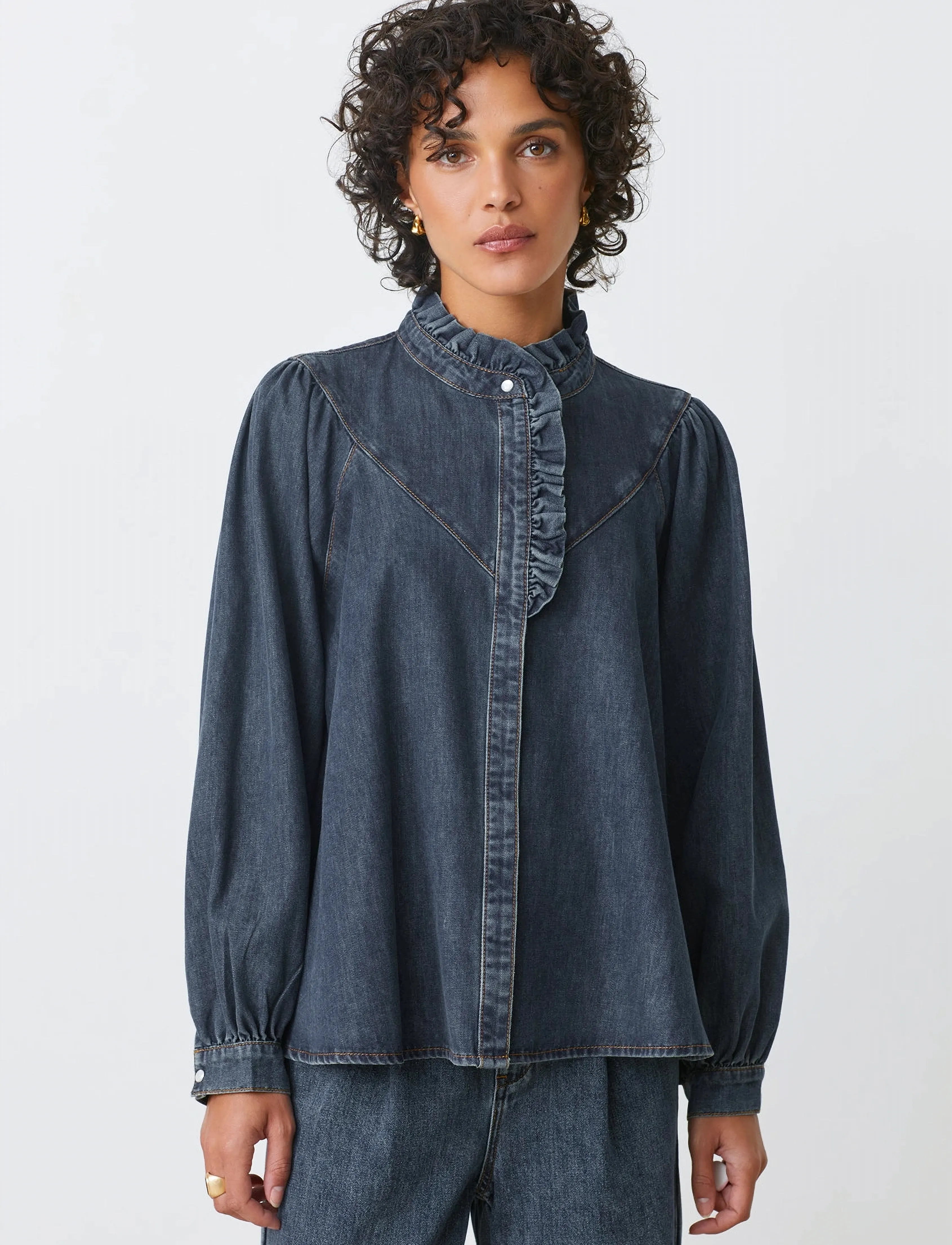 SUNCOO Paris - Lively - jeansowe koszule - bleu jeans - 3
