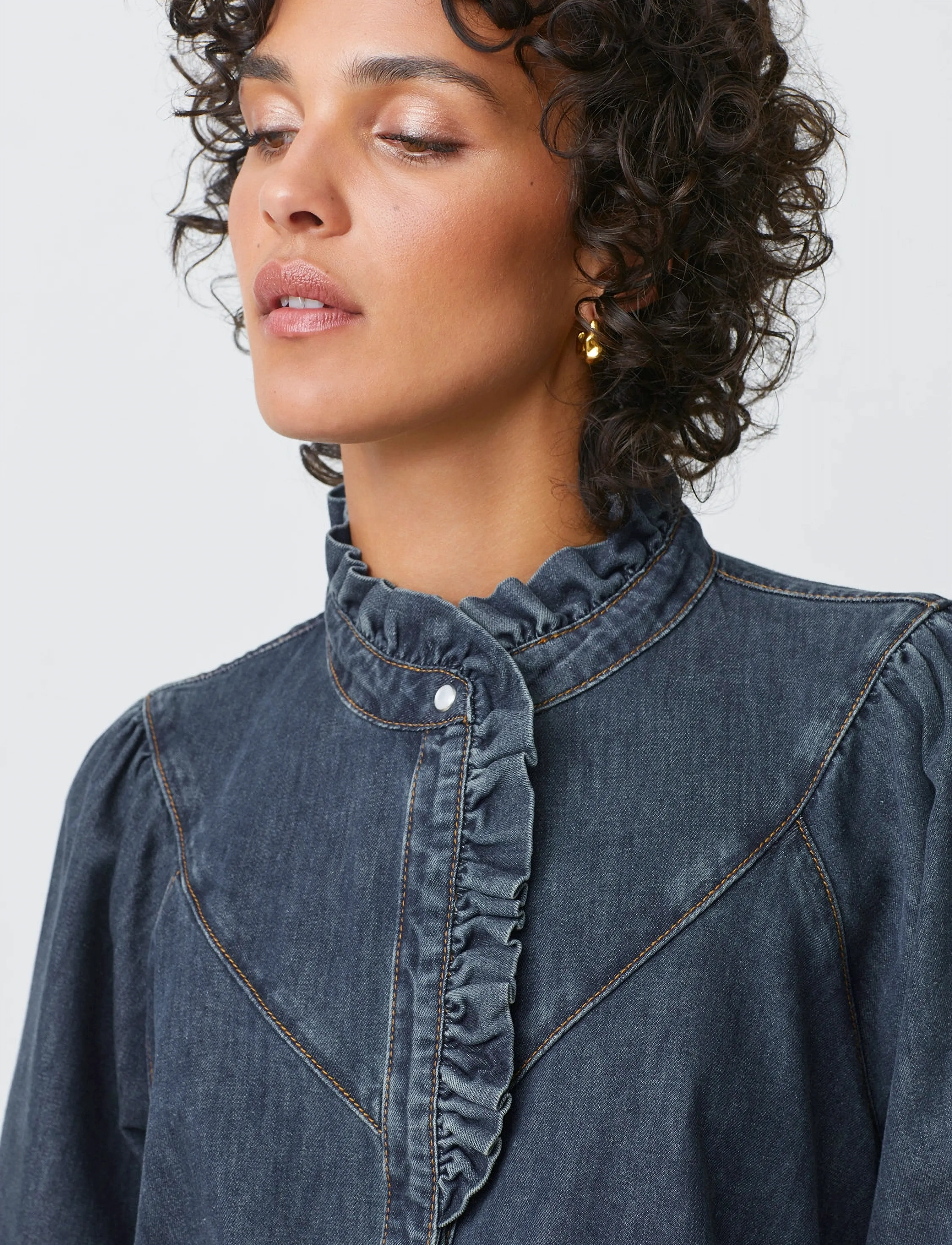 SUNCOO Paris - Lively - jeansowe koszule - bleu jeans - 4