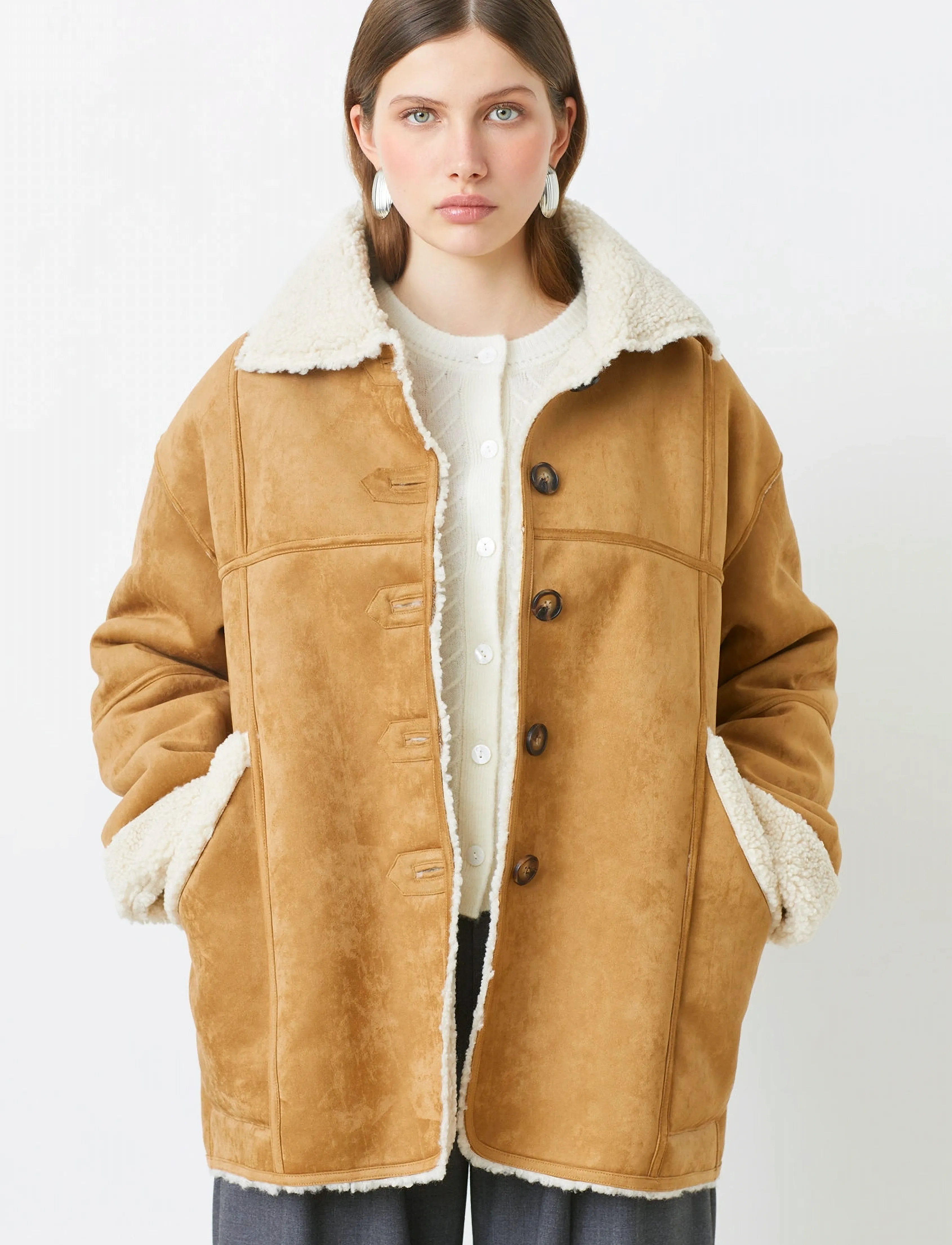 SUNCOO Paris Erik, M, Beige, Frakker > Vinterfrakker, Dame