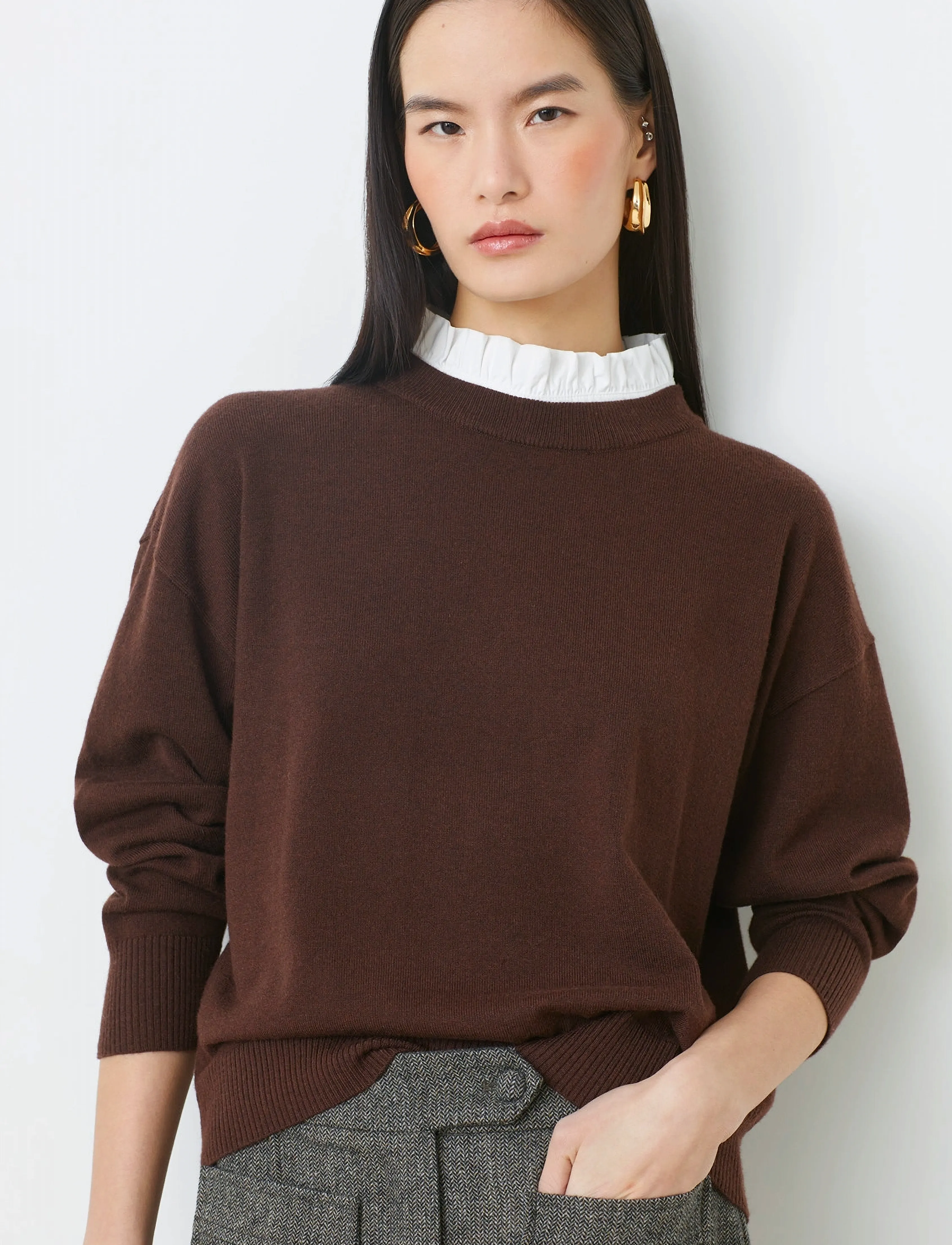 SUNCOO Paris Picola, XS, Brown, Strik > Trøjer, Dame