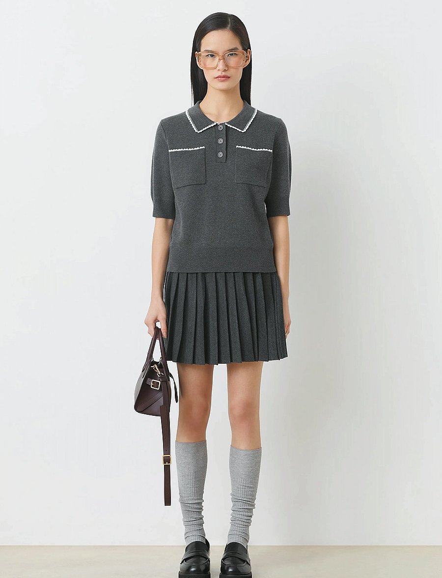SUNCOO Paris - Falda - plisseeritud seelikud - carbone - 0