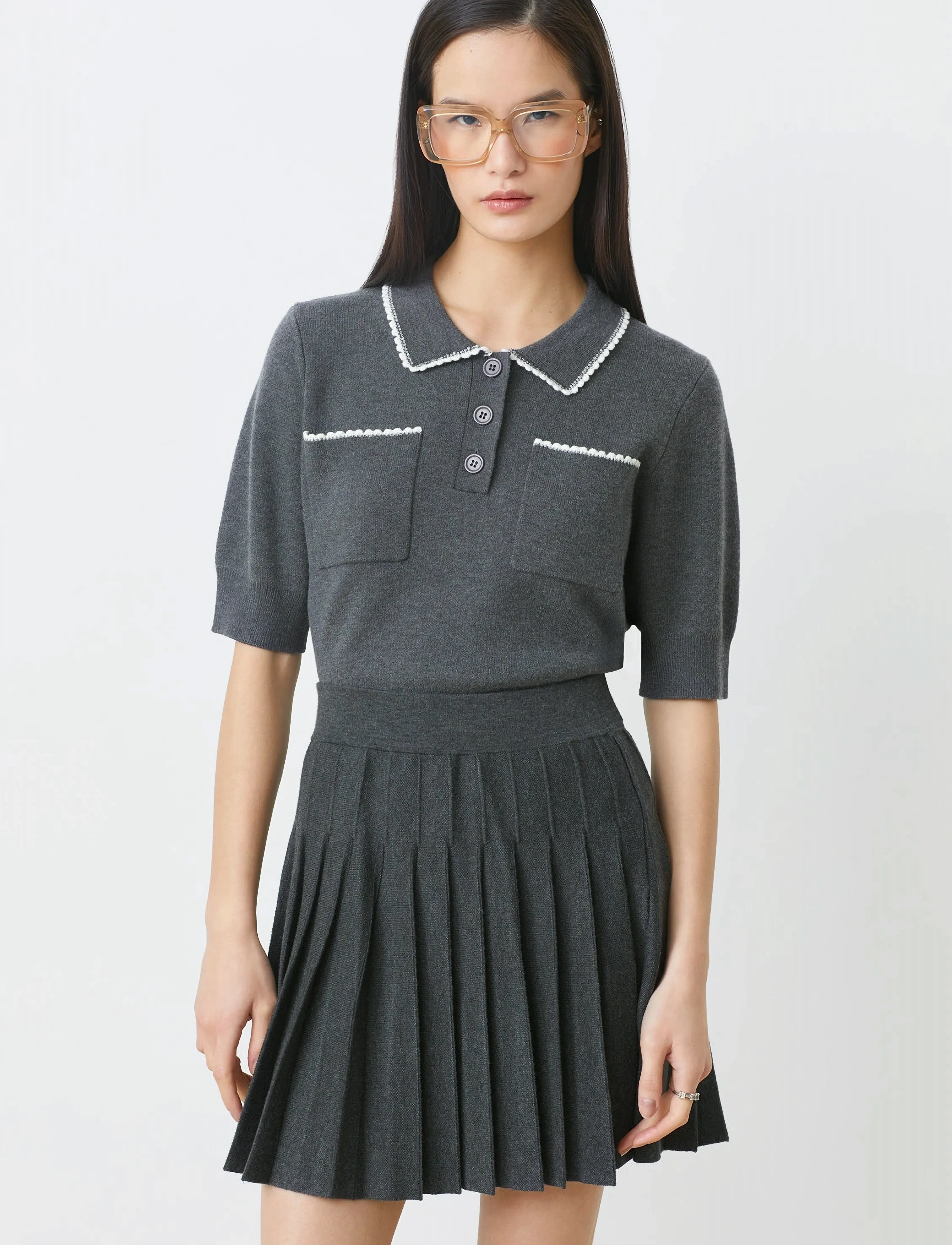 SUNCOO Paris - Falda - plisserade kjolar - carbone - 3