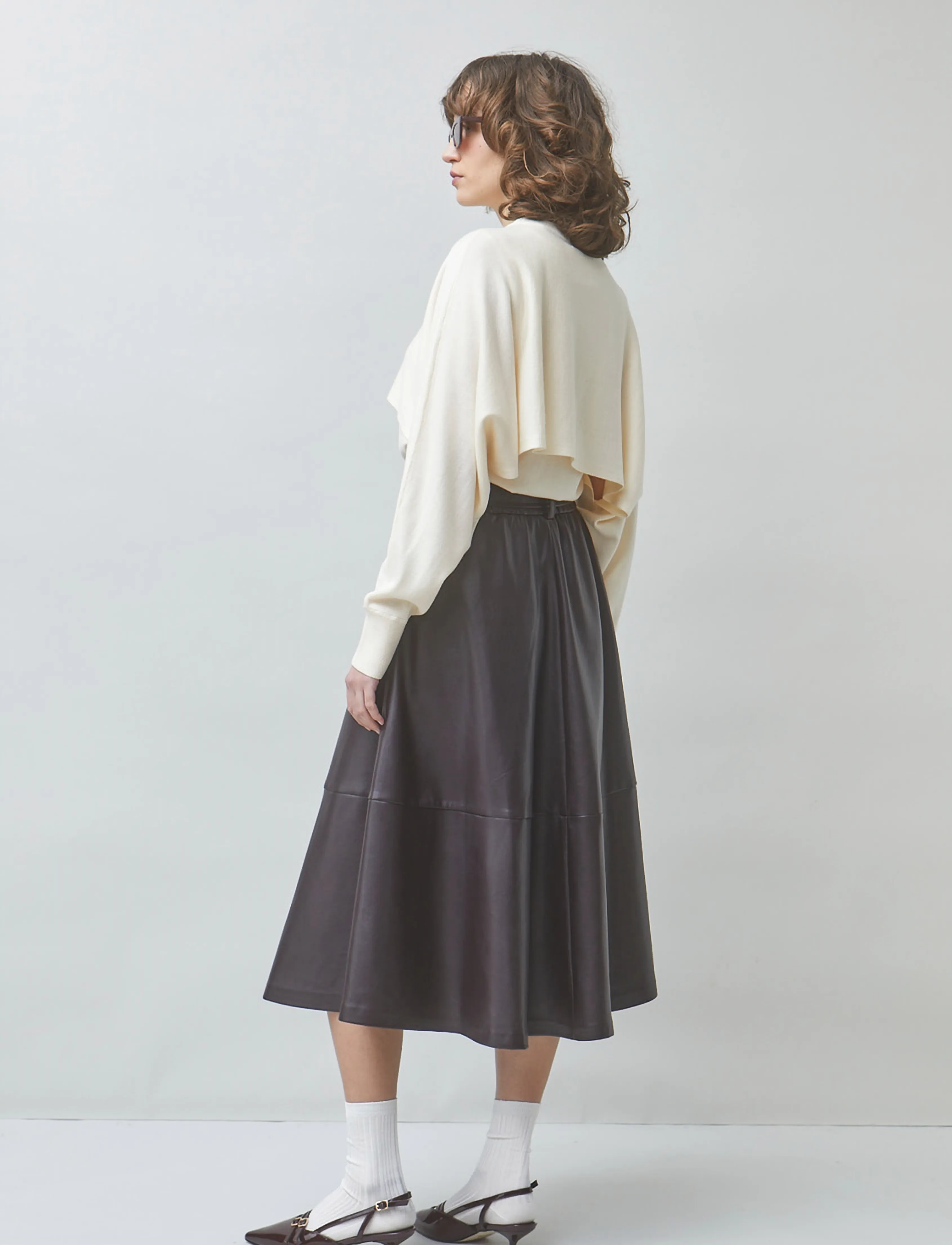 SUNCOO Paris - Fleur - midi skirts - prune - 2