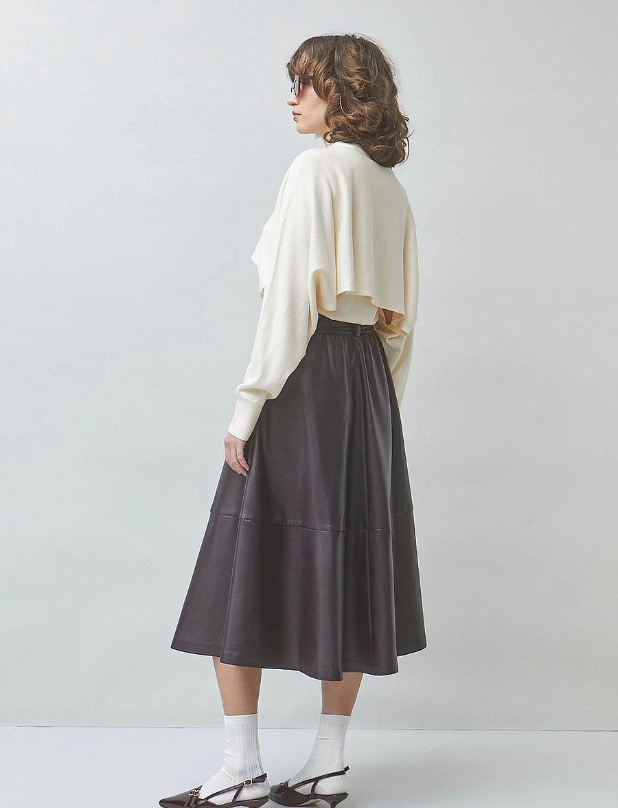SUNCOO Paris - Fleur - midi skirts - prune - 2