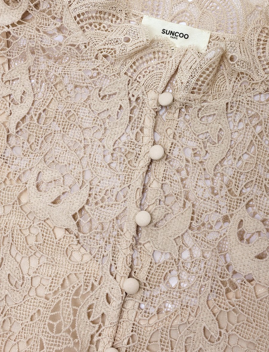 SUNCOO Paris - Look - pikkade varrukatega pluusid - creme - 5