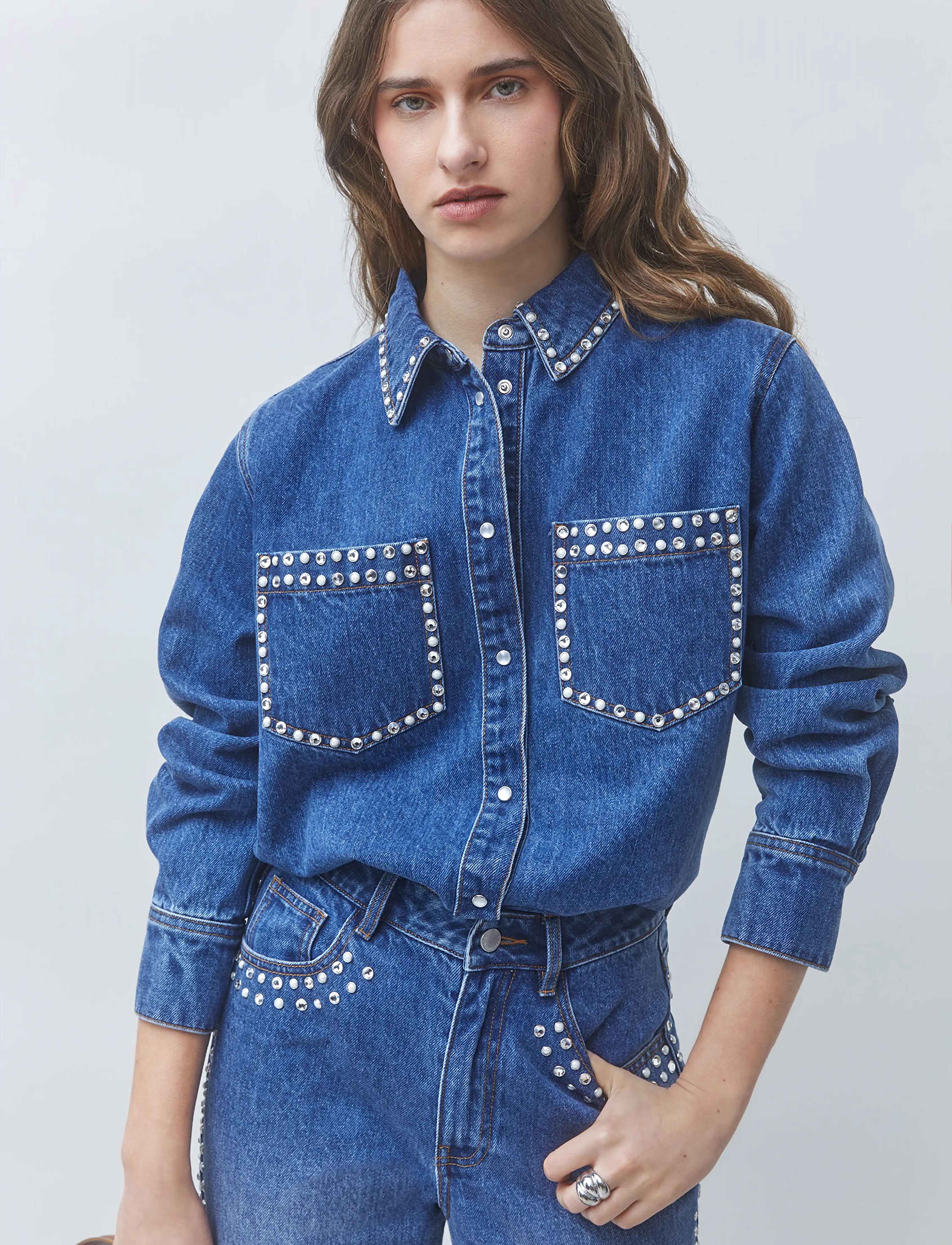 SUNCOO Paris - Link - jeansjackor - bleu jeans - 3