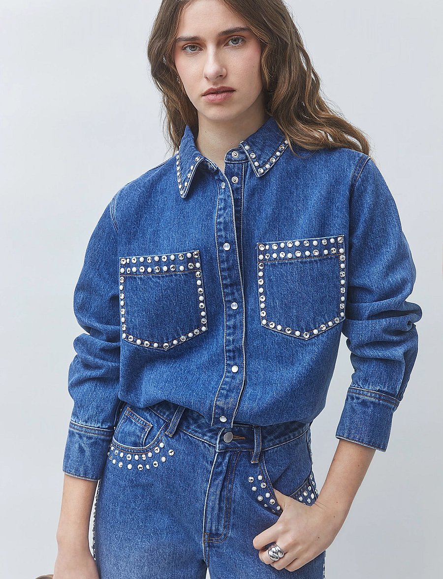 SUNCOO Paris - Link - jeansjackor - bleu jeans - 3