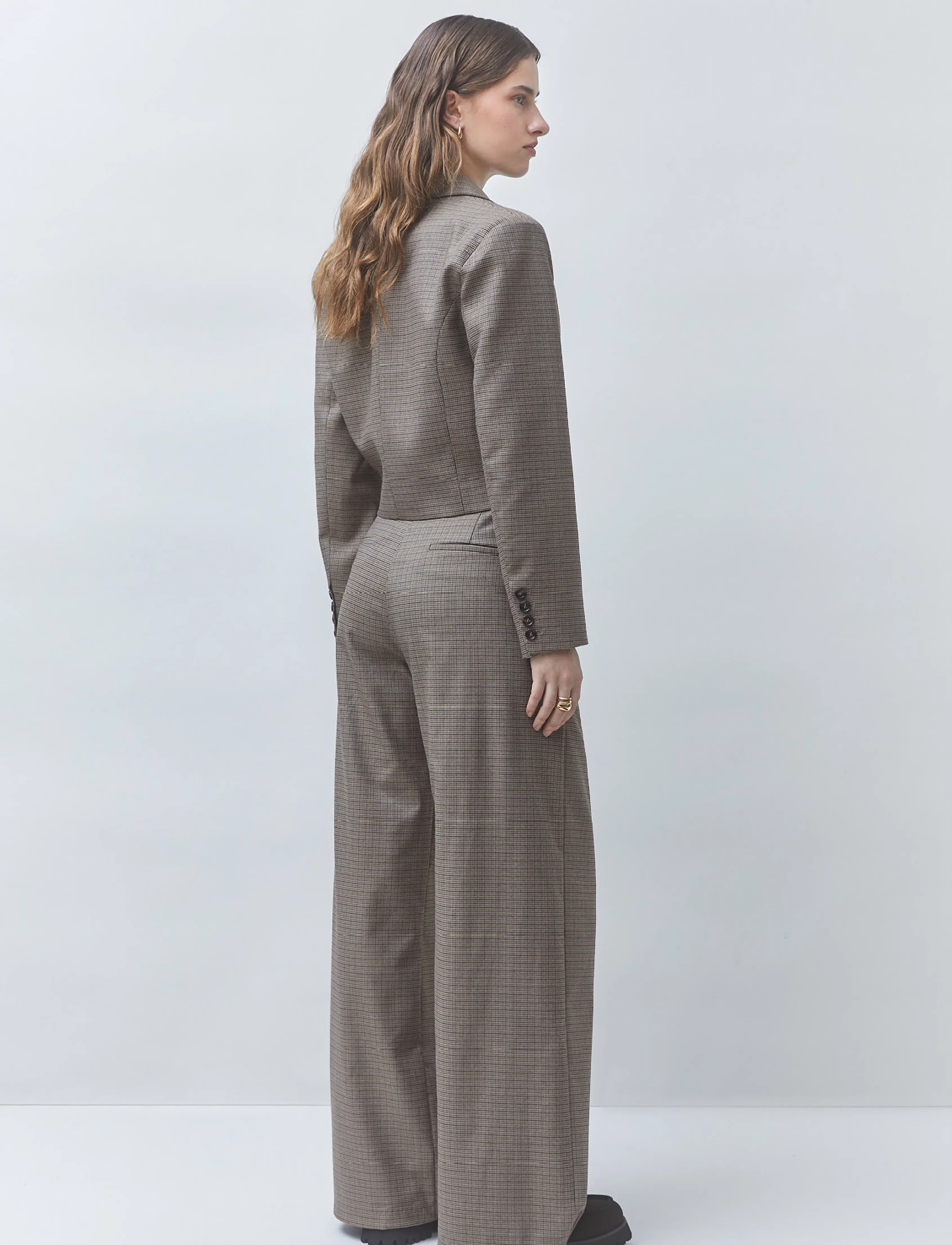 SUNCOO Paris - Dude - cropped-blazer - taupe - 2