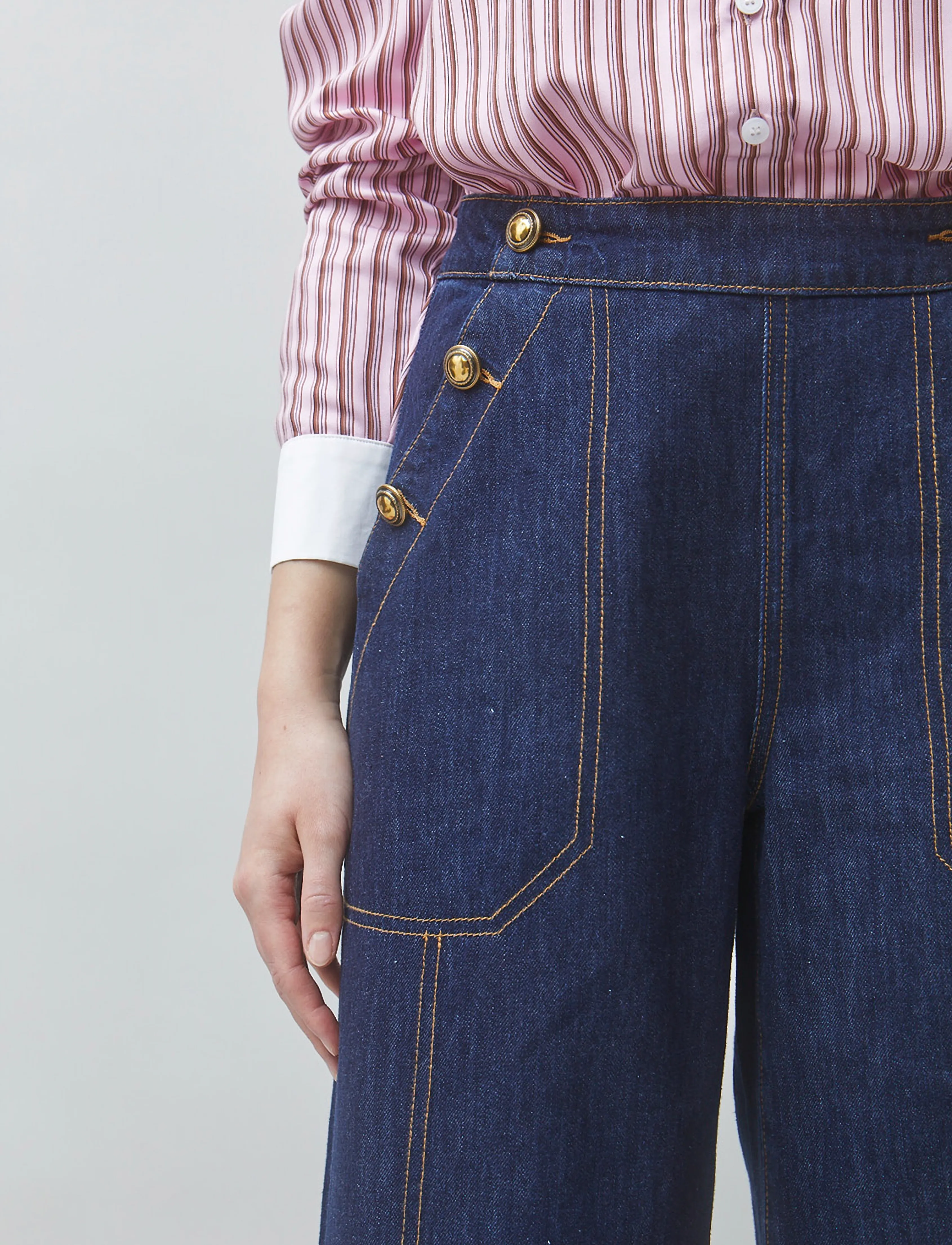 SUNCOO Paris - Royal - brede jeans - bleu brut - 4