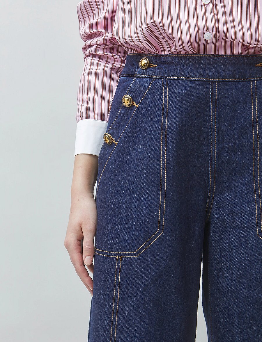 SUNCOO Paris - Royal - brede jeans - bleu brut - 4