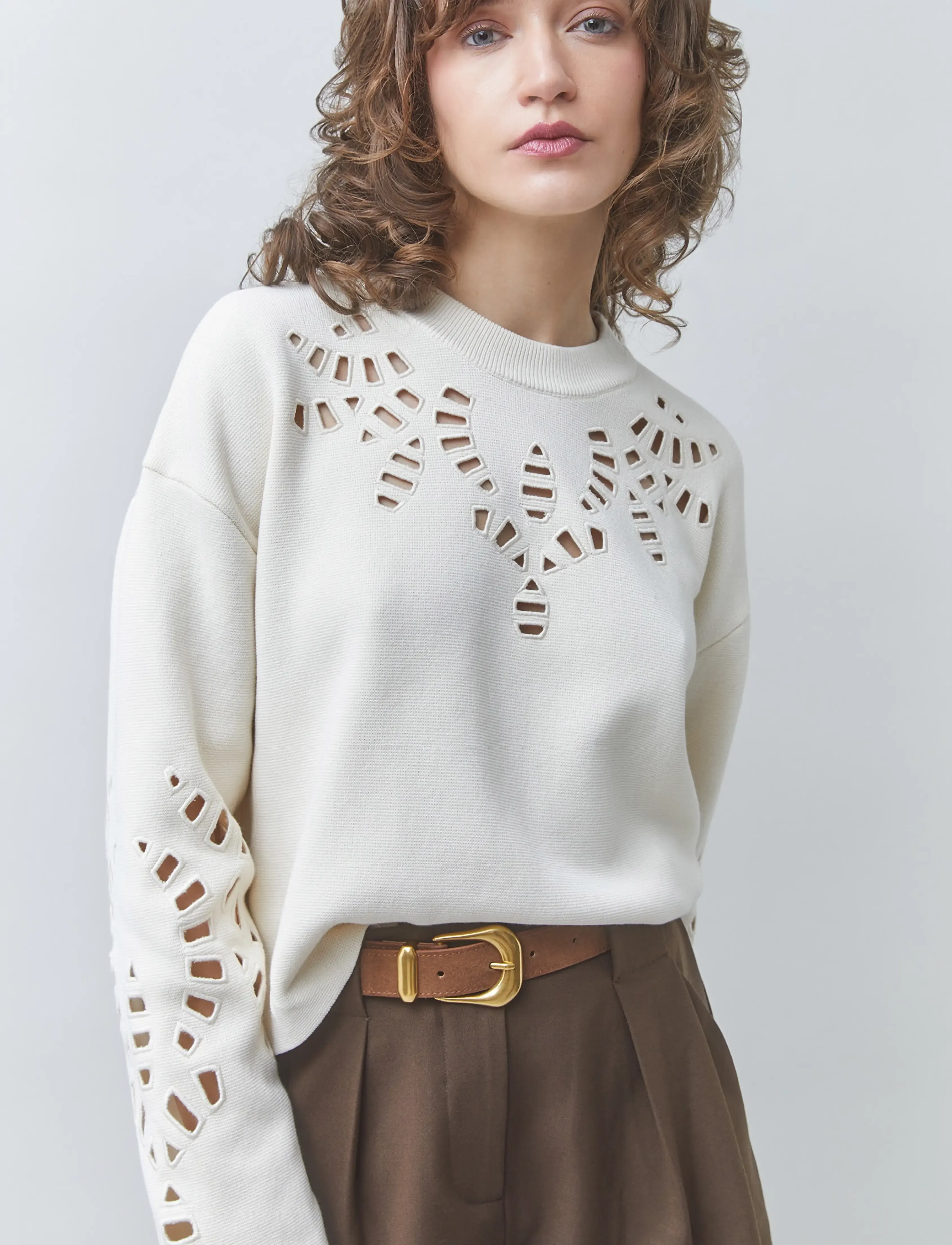 SUNCOO Paris - Perika - striktrøjer - blanc casse - 4