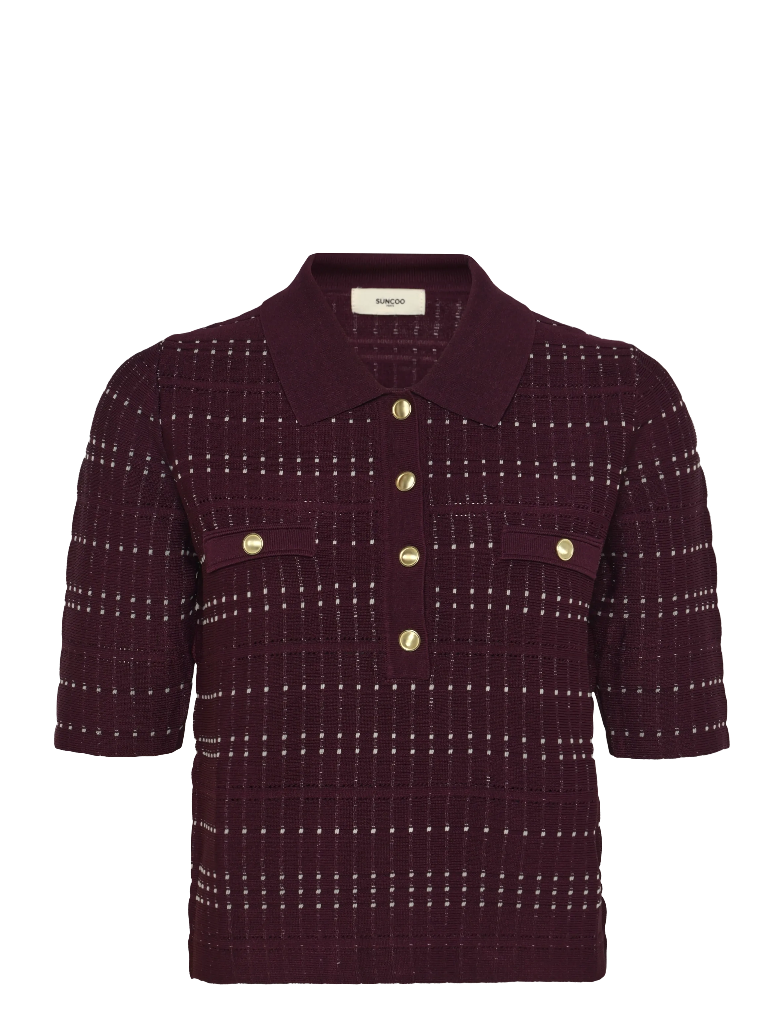 SUNCOO Paris Pixi - T-Shirts & Tops - PRUNE / burgundy