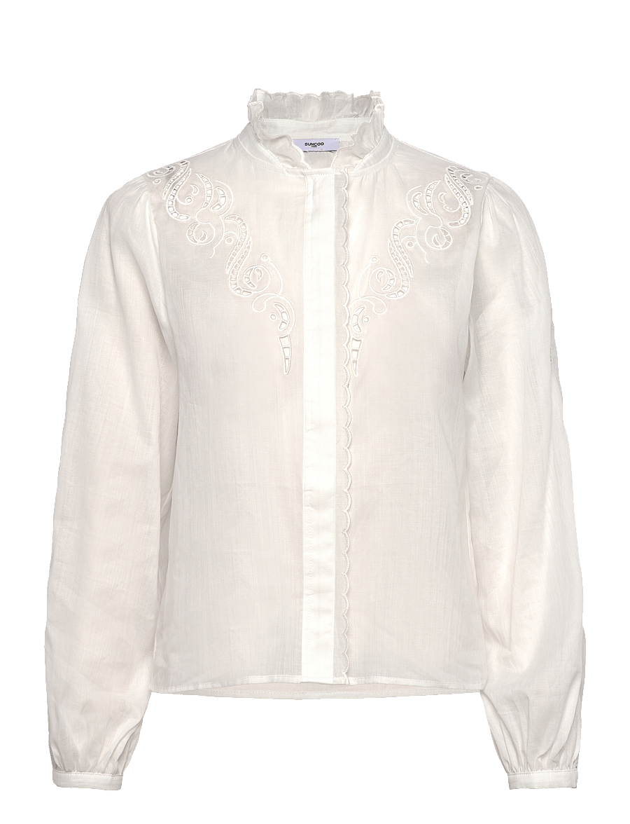 SUNCOO Paris - Leony - langärmelige blusen - blanc casse - 1