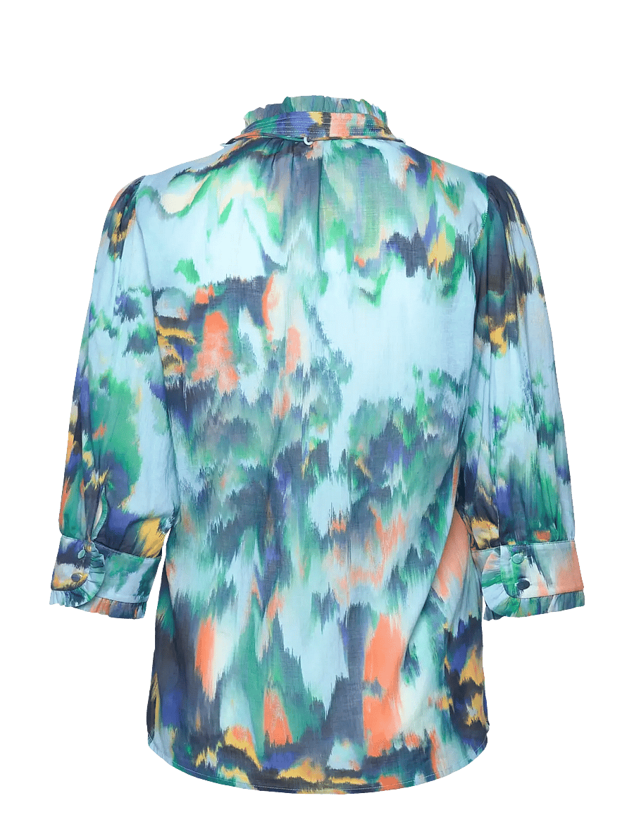 SUNCOO Paris - Lassie - kurzärmelige blusen - turquoise - 2
