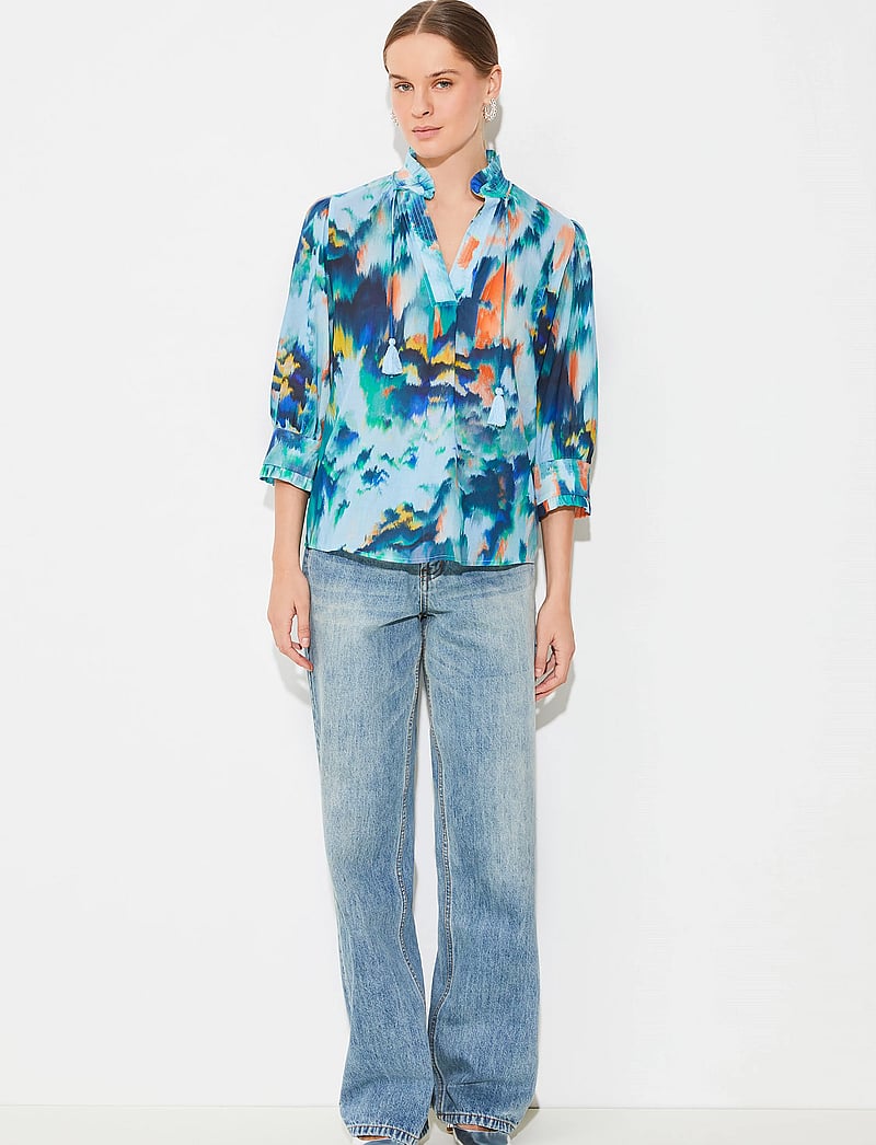 SUNCOO Paris - Lassie - kurzämlige blusen - turquoise - 0