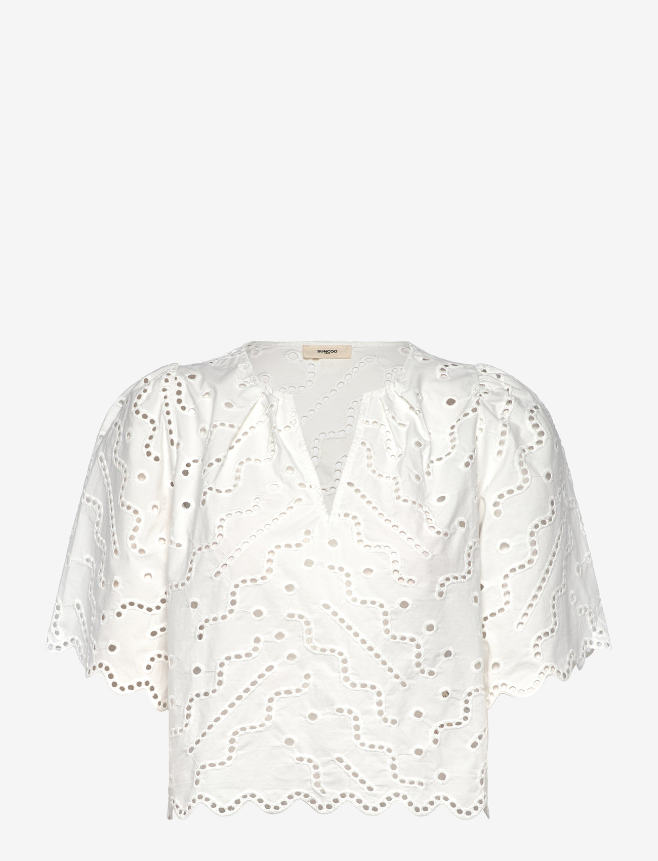 SUNCOO Paris - Liam - short-sleeved blouses - blanc casse - 0