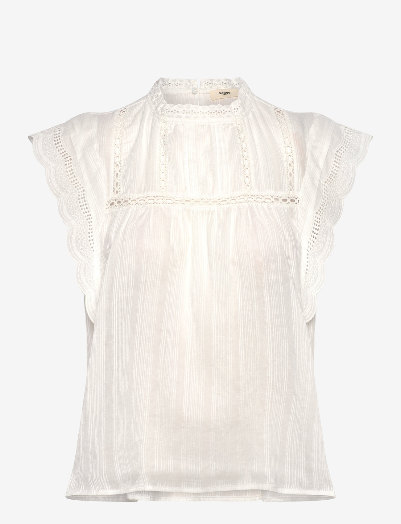 SUNCOO Paris - Loroco - short-sleeved blouses - blanc casse - 0