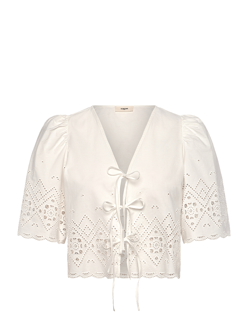 SUNCOO Paris - Linda - kurzämlige blusen - blanc casse - 1