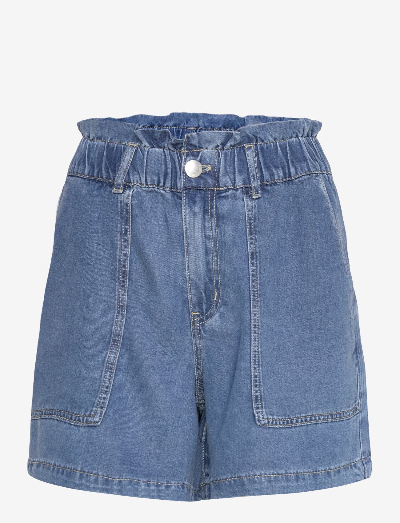 SUNCOO Paris - Kiki - paper bag shorts - bleu jeans - 0