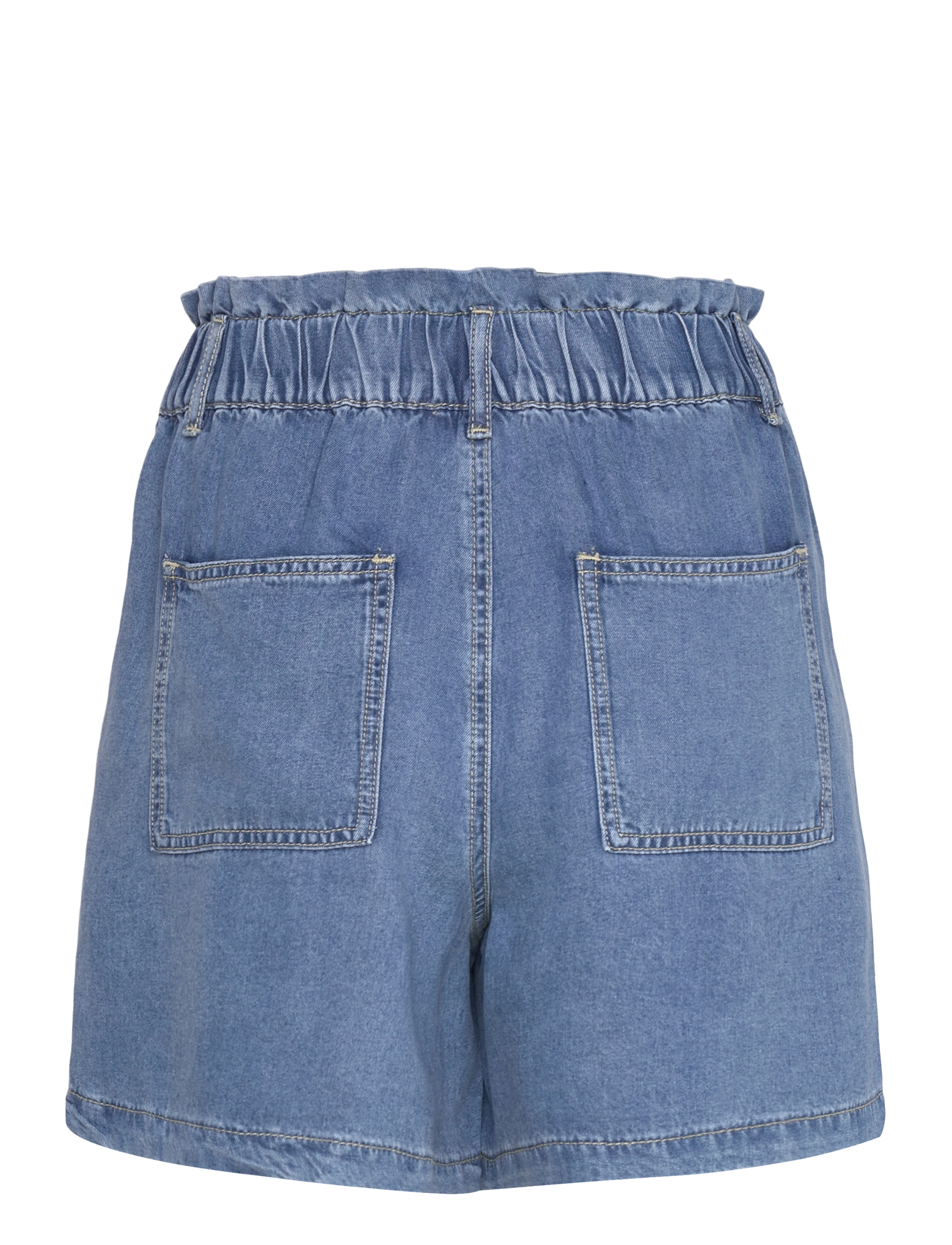 SUNCOO Paris - Kiki - paper bag shorts - bleu jeans - 1