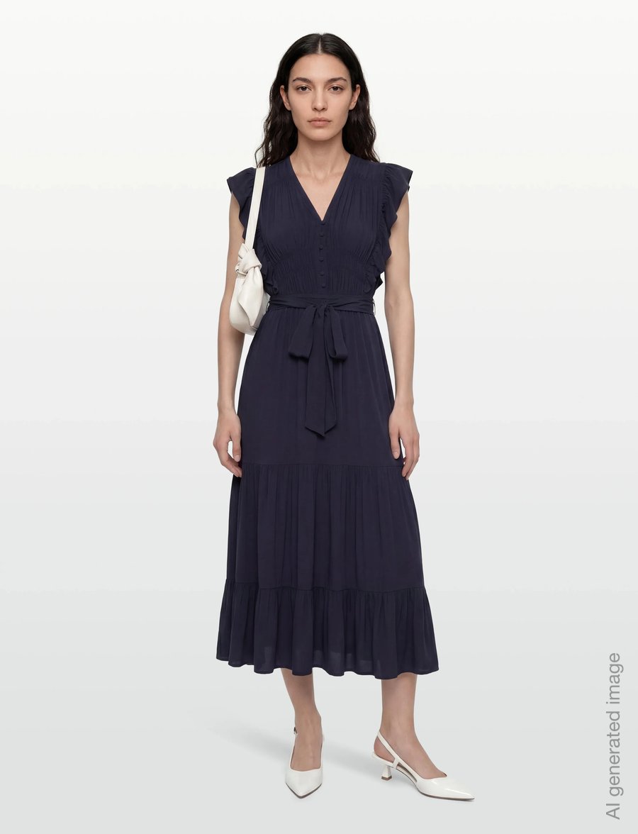 SUNCOO Paris - Coraly - sommerkleider - bleu nuit - 0