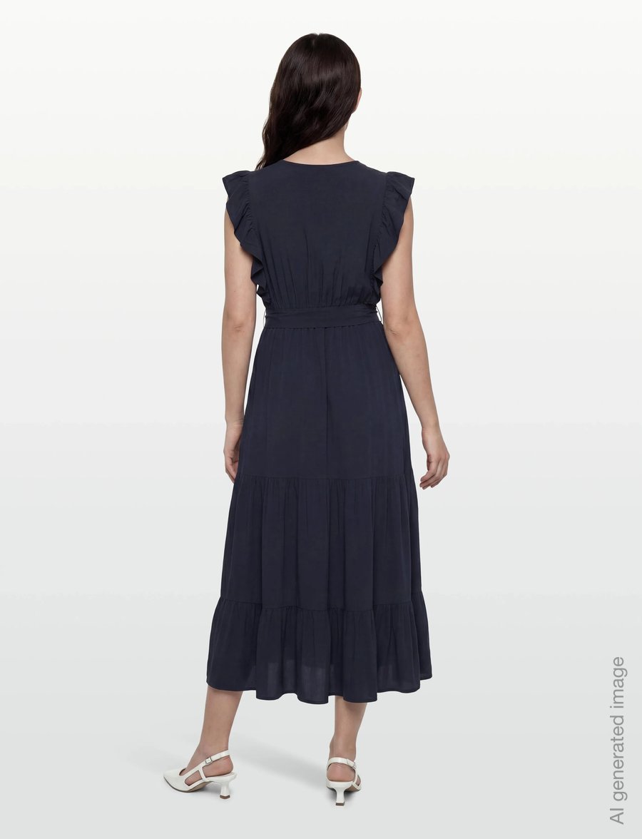 SUNCOO Paris - Coraly - sommerkleider - bleu nuit - 4