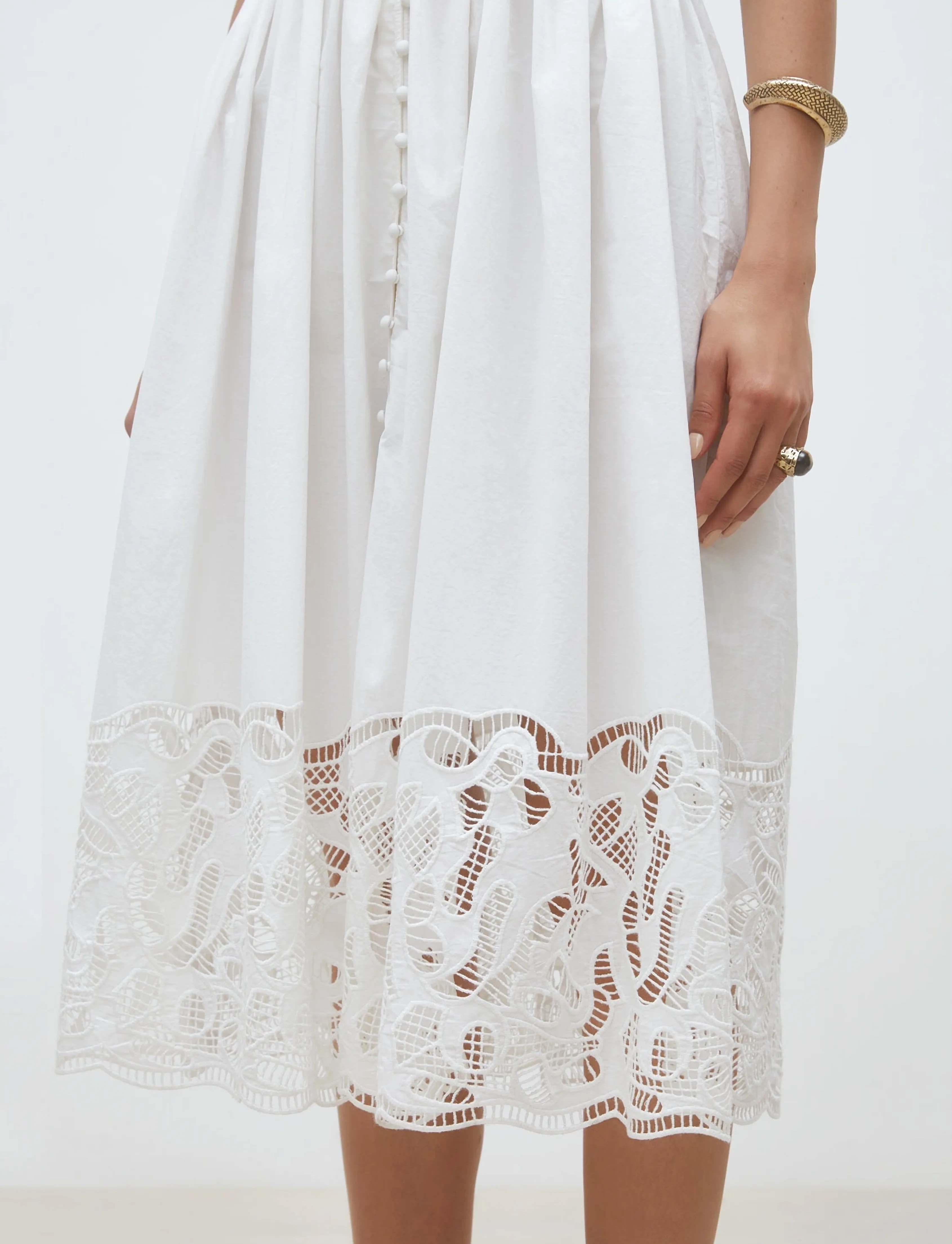 SUNCOO Paris - Cecily - sommerkleider - blanc casse - 5