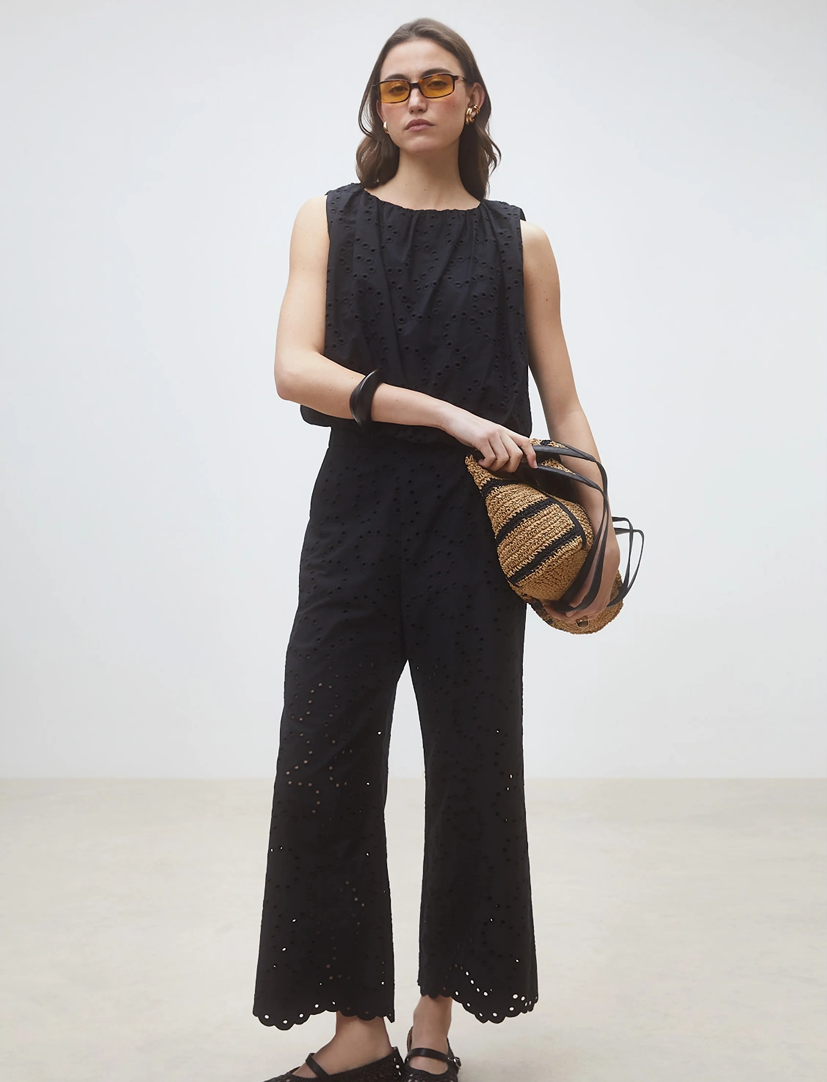 SUNCOO Paris Jane, S, Trousers, Schwarz - Wide Leg, Frauen
