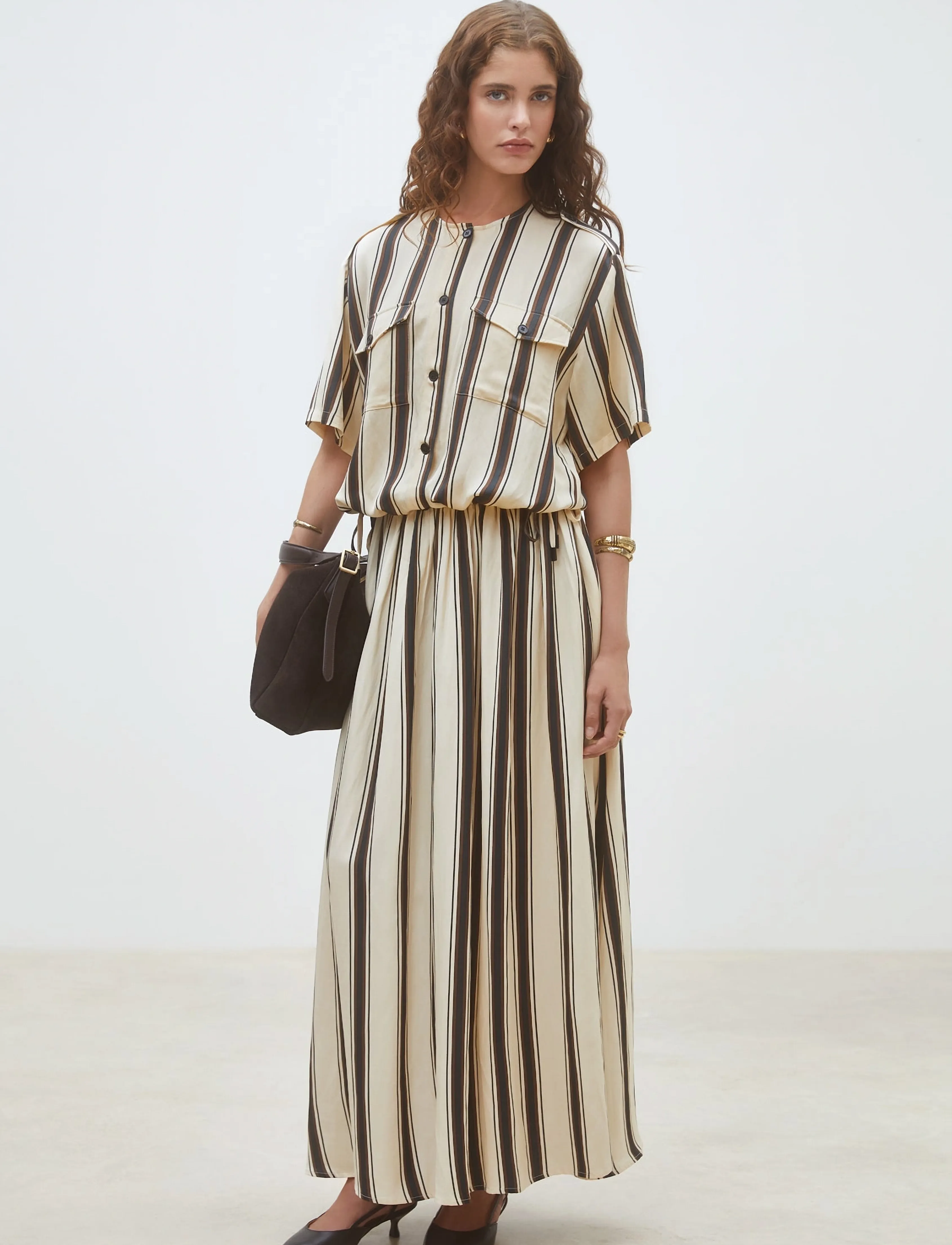 SUNCOO Paris Fidji, XS, Cream, Nederdele > Maxi Nederdele, Dame