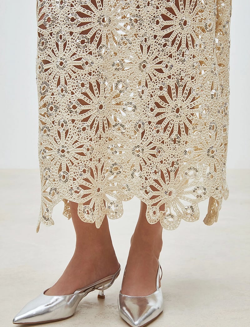 SUNCOO Paris - Fanny - pailletten-röcke - beige - 5