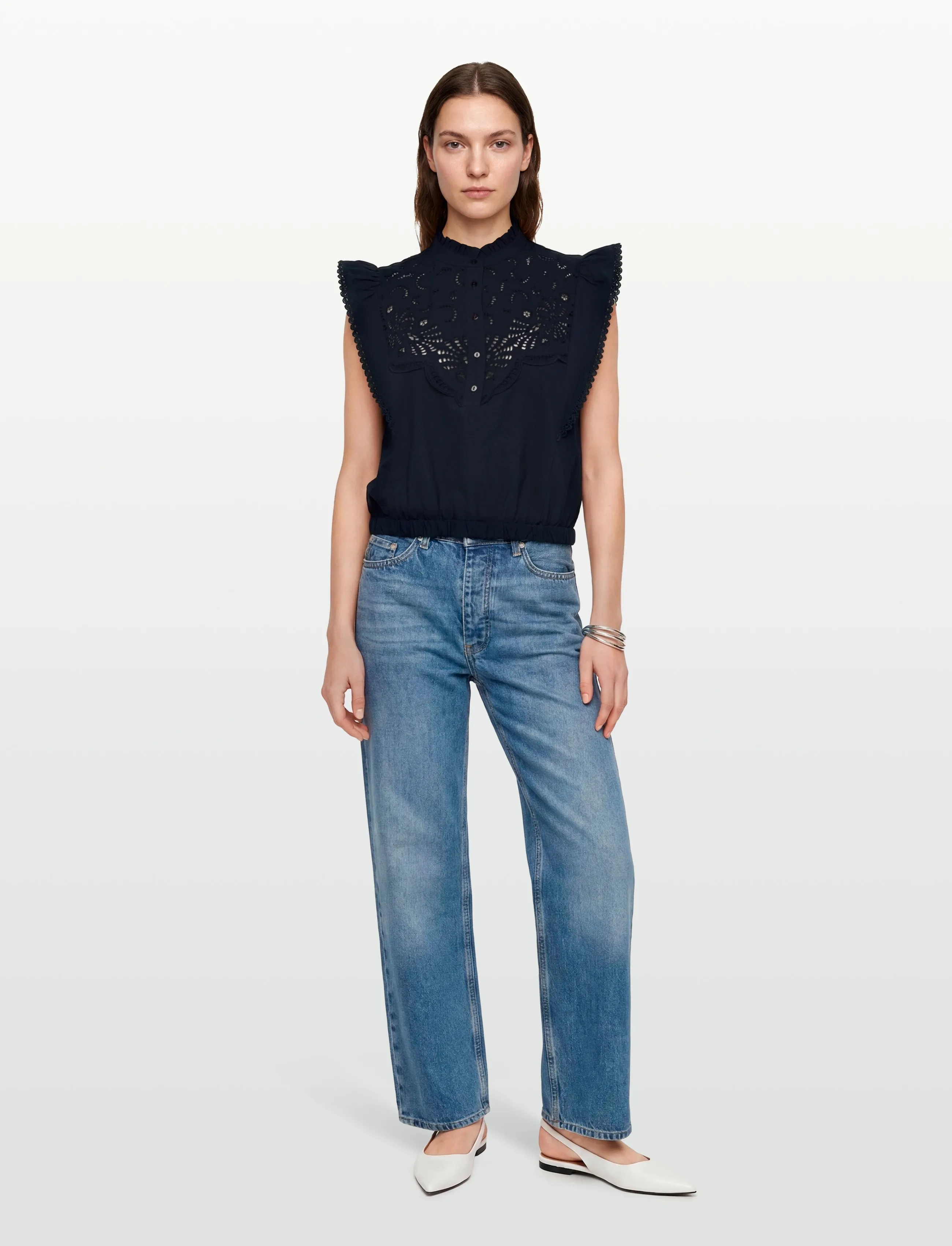 SUNCOO Paris Louna - Ärmellose Blusen - BLEU NUIT / navy