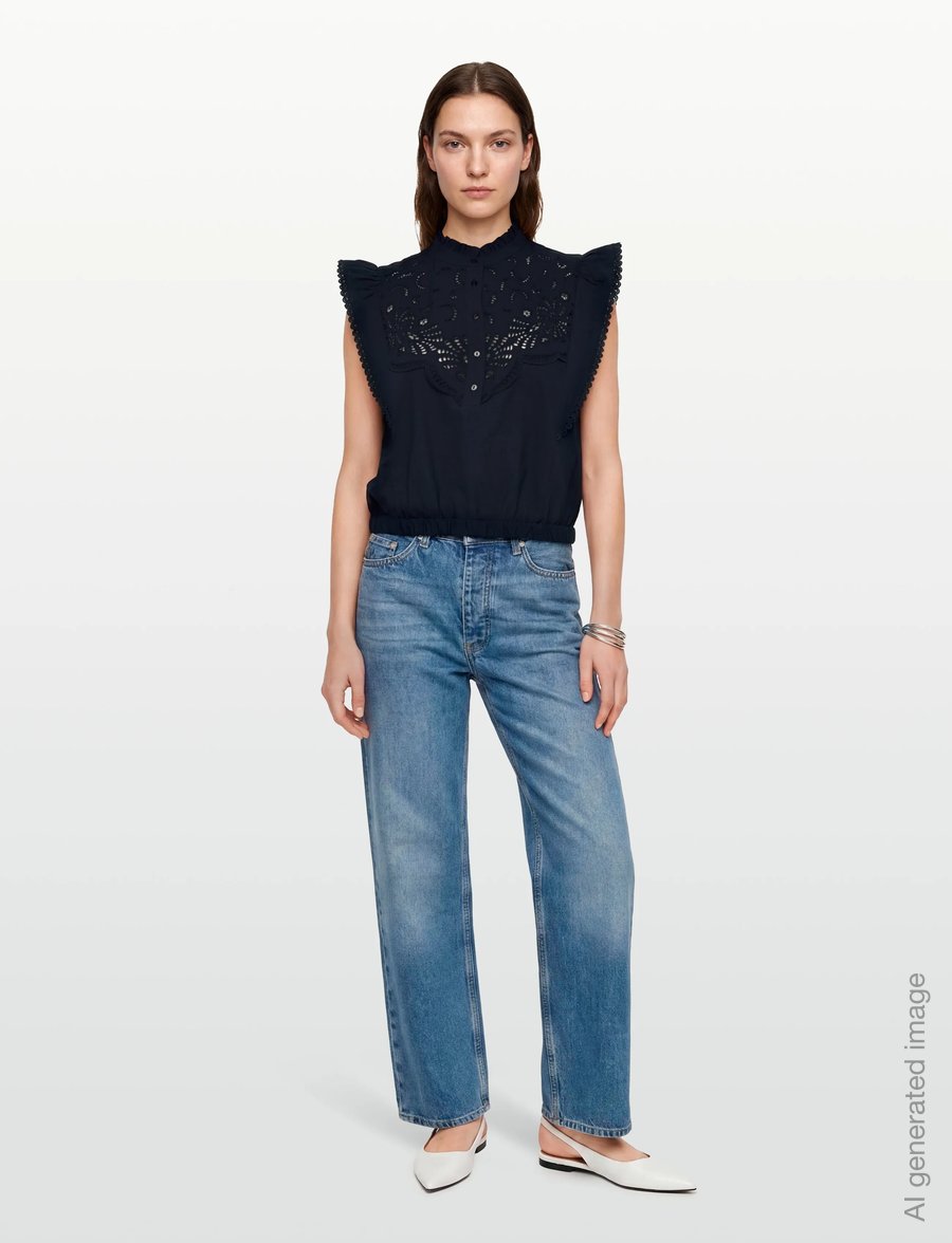 SUNCOO Paris - Louna - Ärmellose blusen - bleu nuit - 0