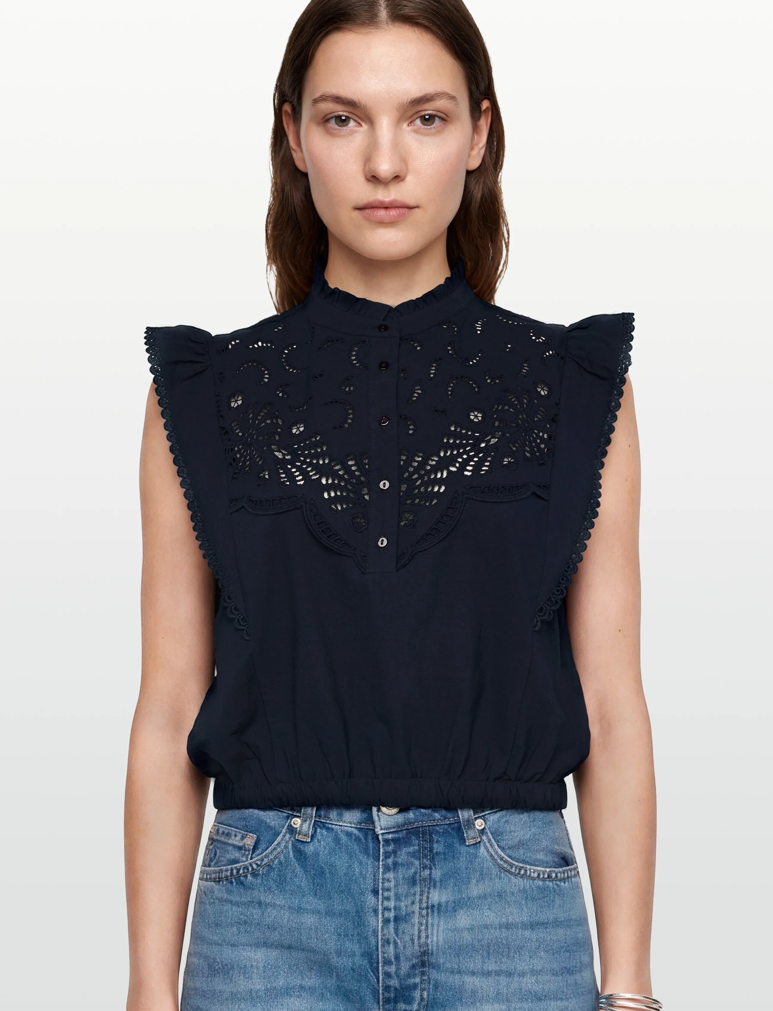 SUNCOO Paris - Louna - Ærmeløse bluser - bleu nuit - 3