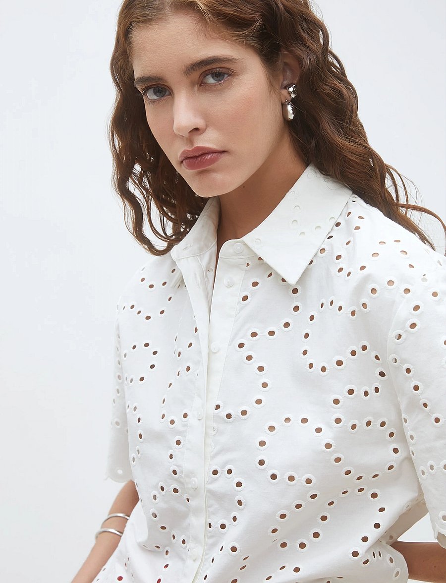 SUNCOO Paris - Lory - kortärmade skjortor - blanc casse - 5