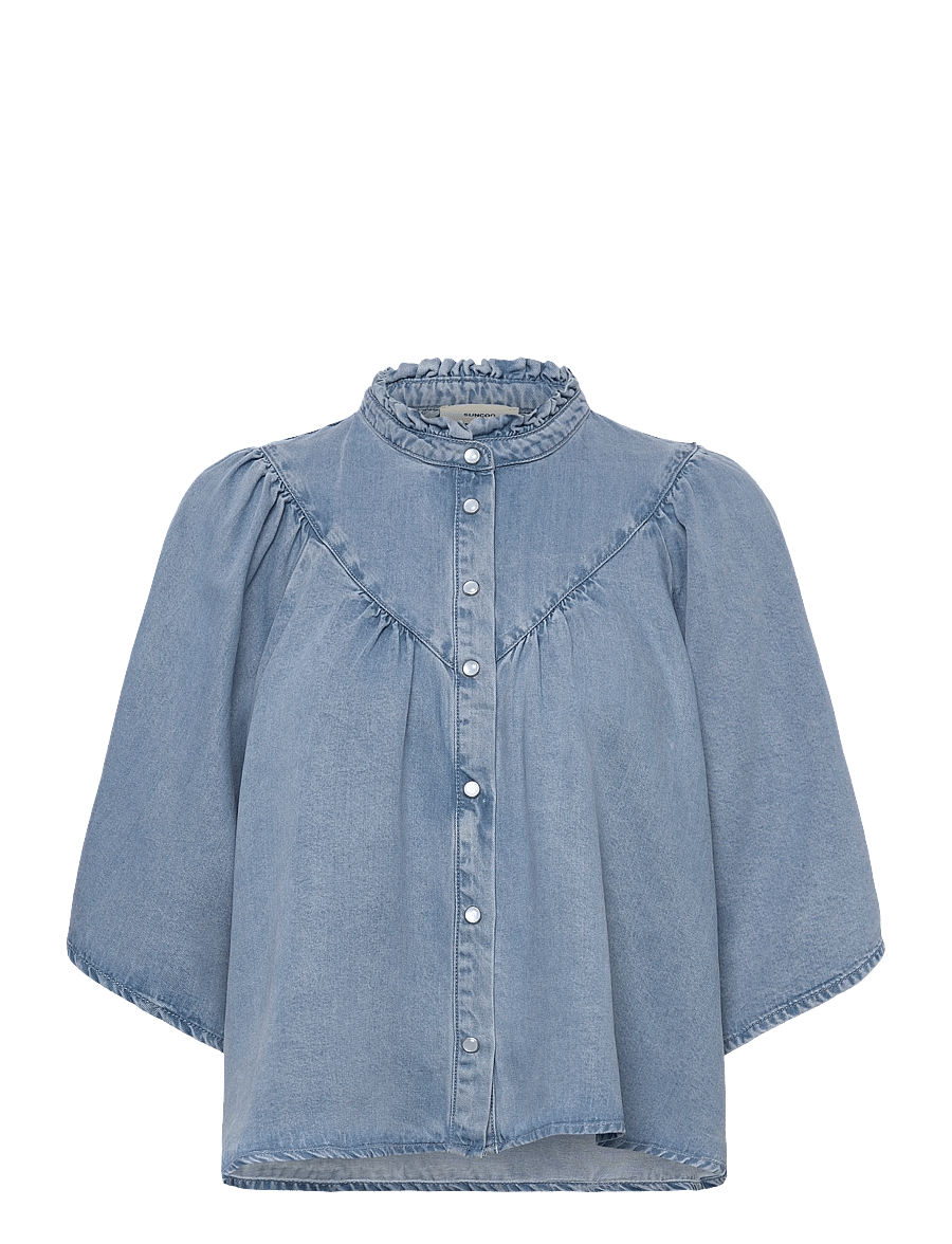 SUNCOO Paris - Louise - chemises en jeans - jeans clair - 1